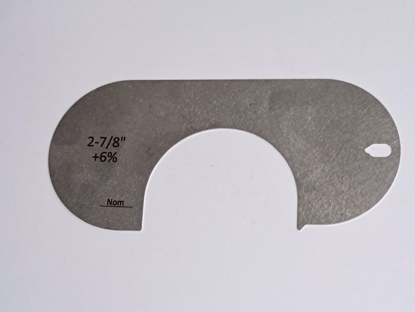wire rope and sheave gauge  on a grey background