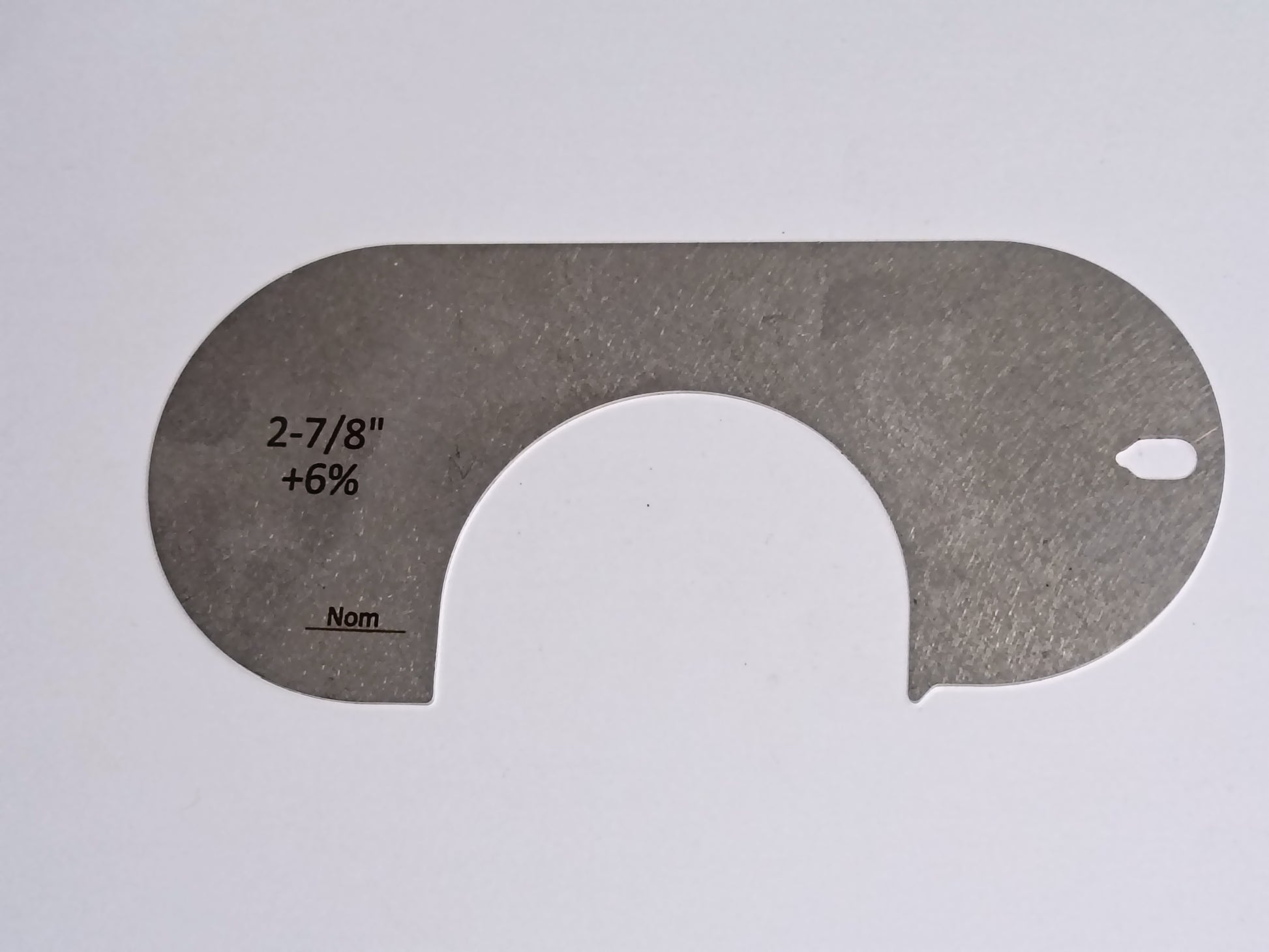 wire rope and sheave gauge  on a grey background