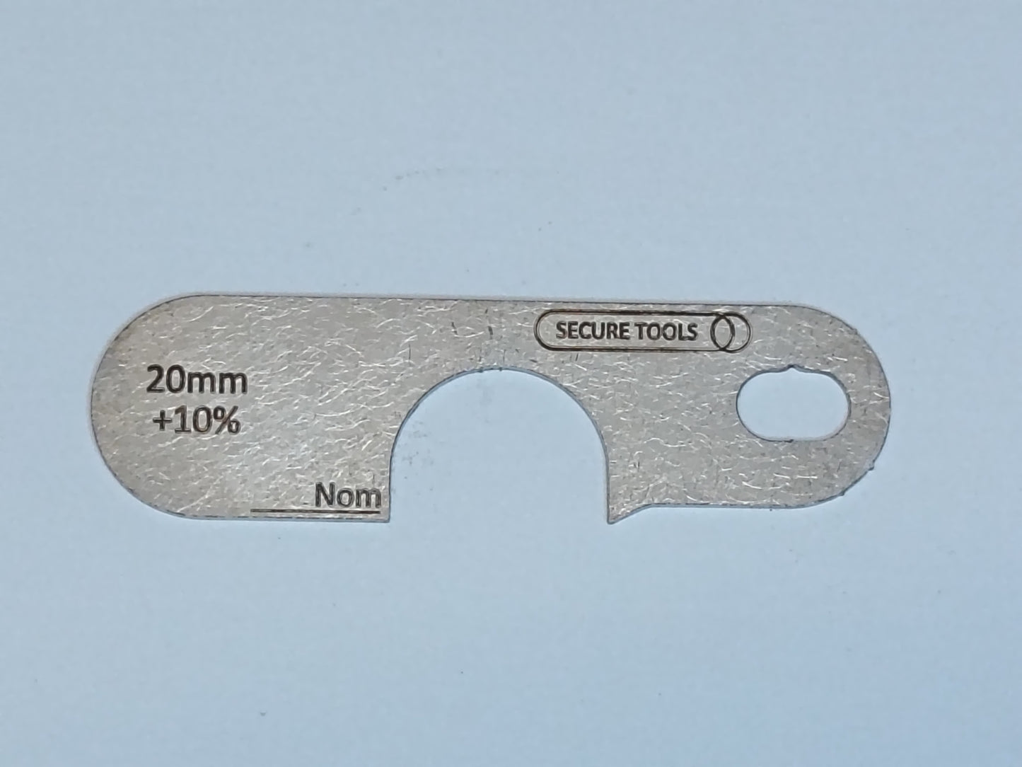 wire rope and sheave gauge  on a grey background