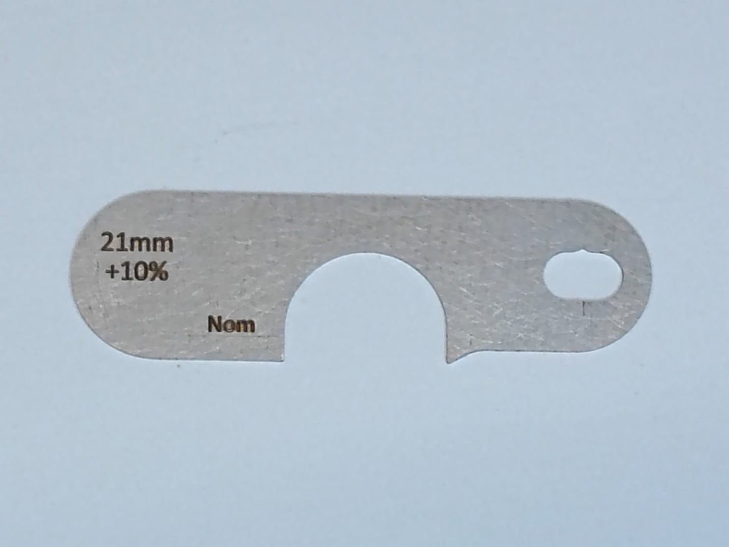 wire rope and sheave gauge  on a grey background