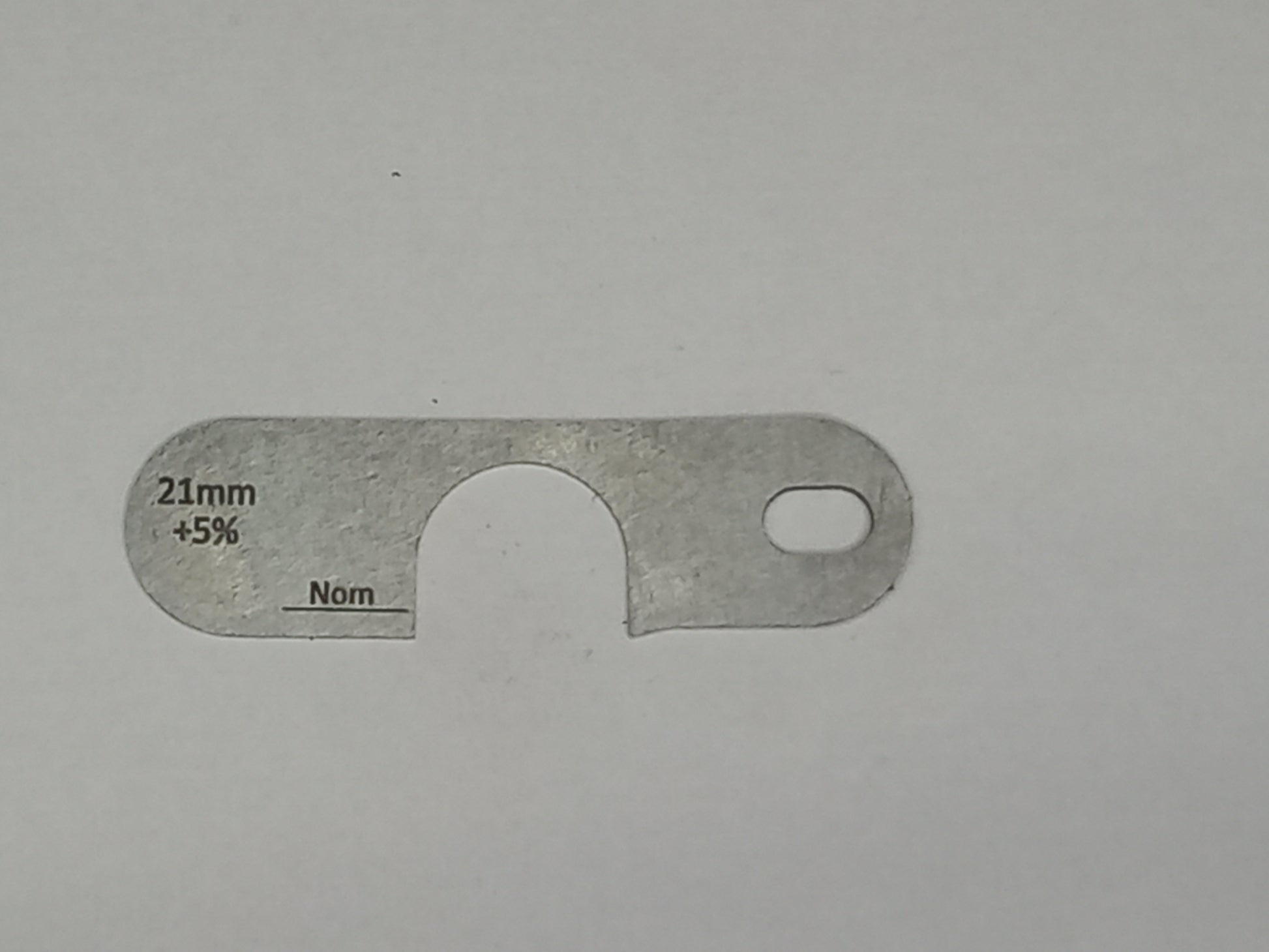wire rope and sheave gauge  on a grey background
