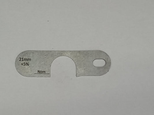 wire rope and sheave gauge  on a grey background