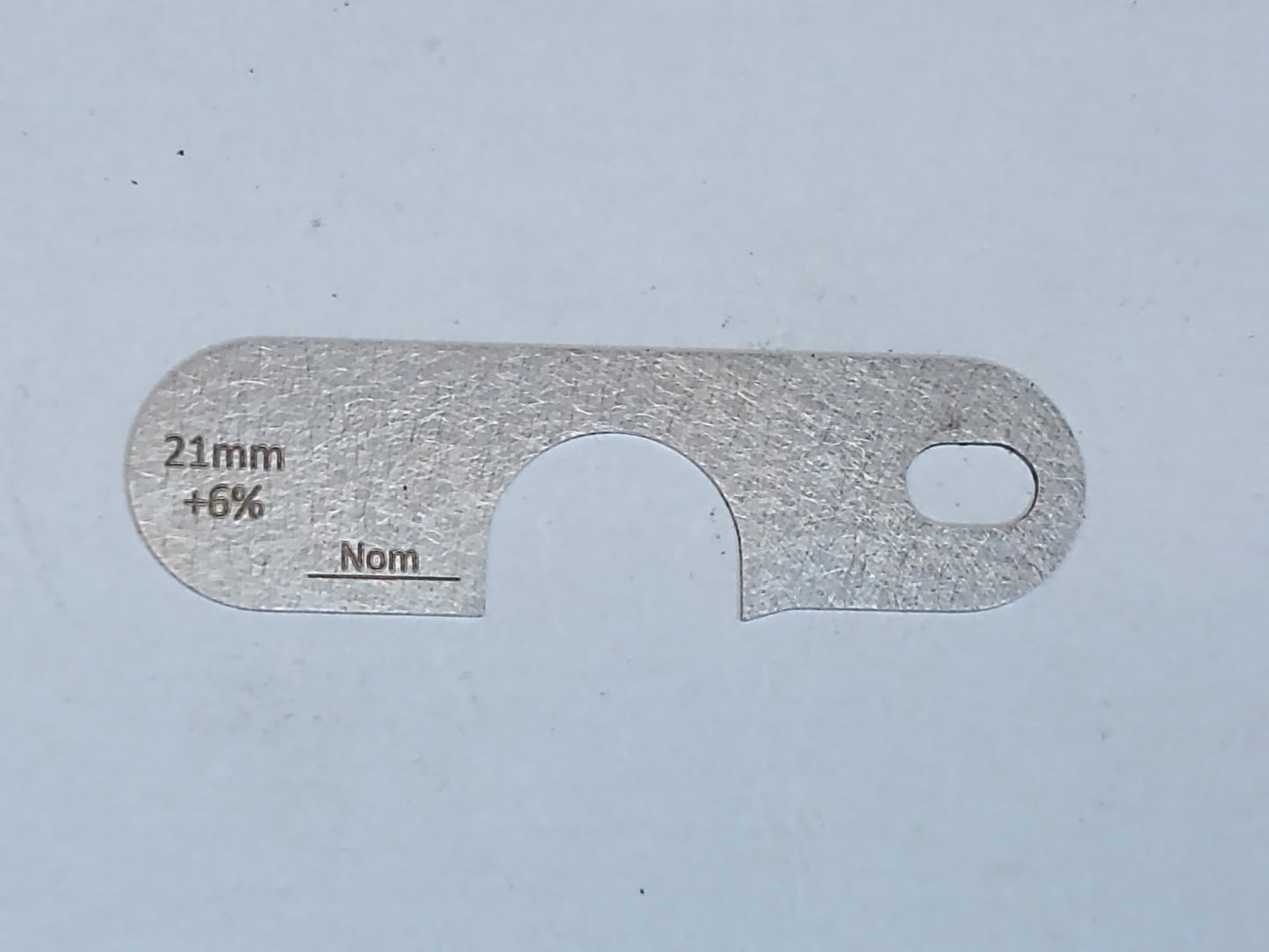 wire rope and sheave gauge  on a grey background