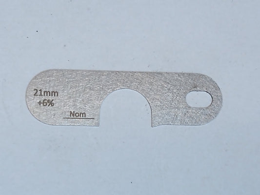 wire rope and sheave gauge  on a grey background