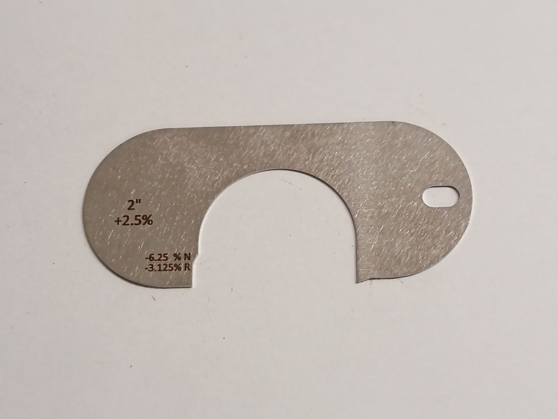 wire rope and sheave gauge  on a grey background