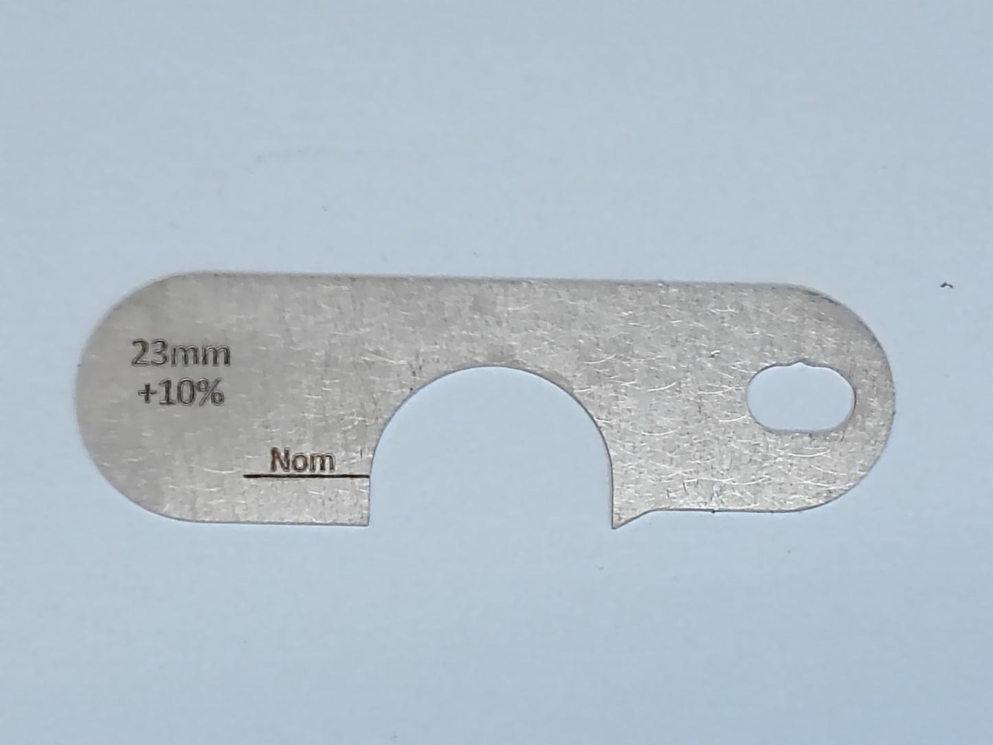 wire rope and sheave gauge  on a grey background