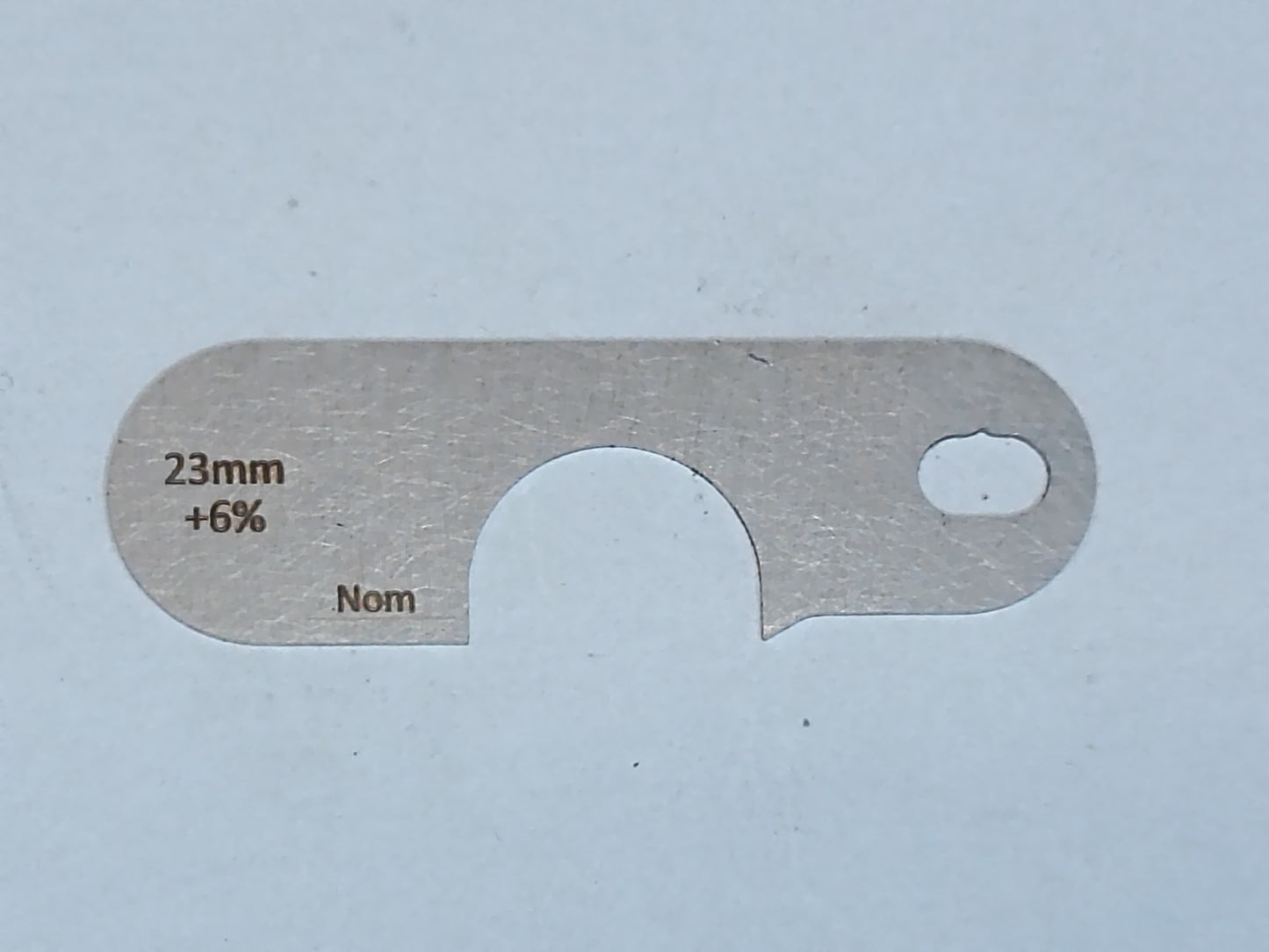 wire rope and sheave gauge  on a grey background