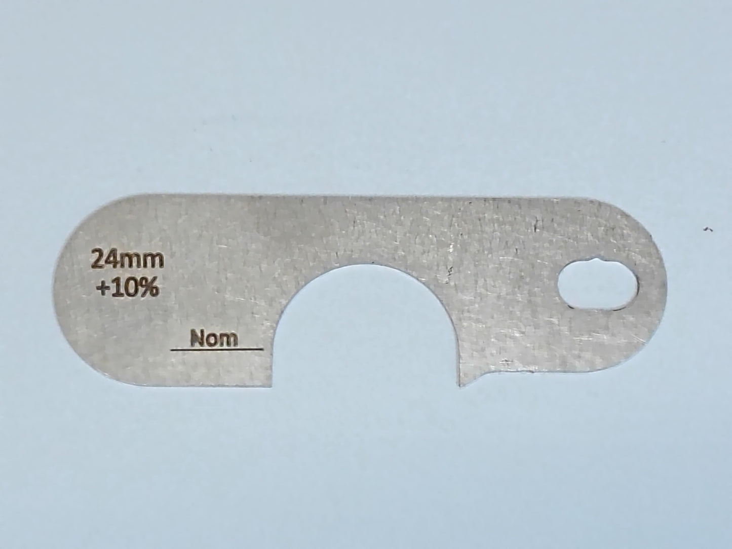 wire rope and sheave gauge  on a grey background