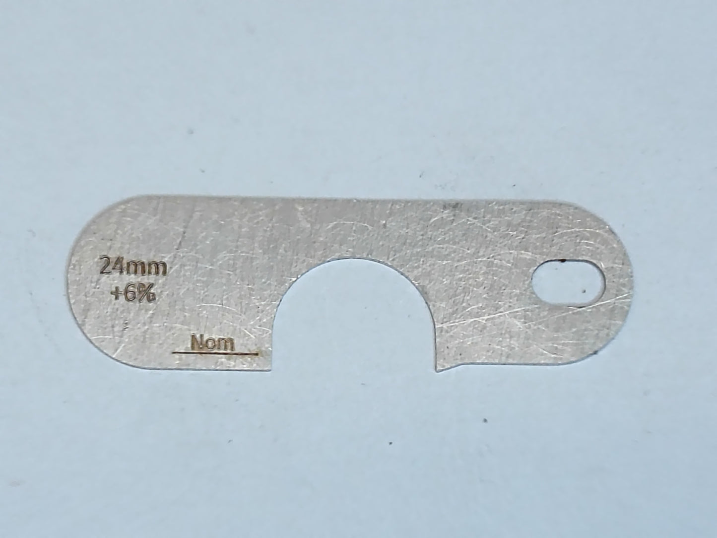 wire rope and sheave gauge  on a grey background
