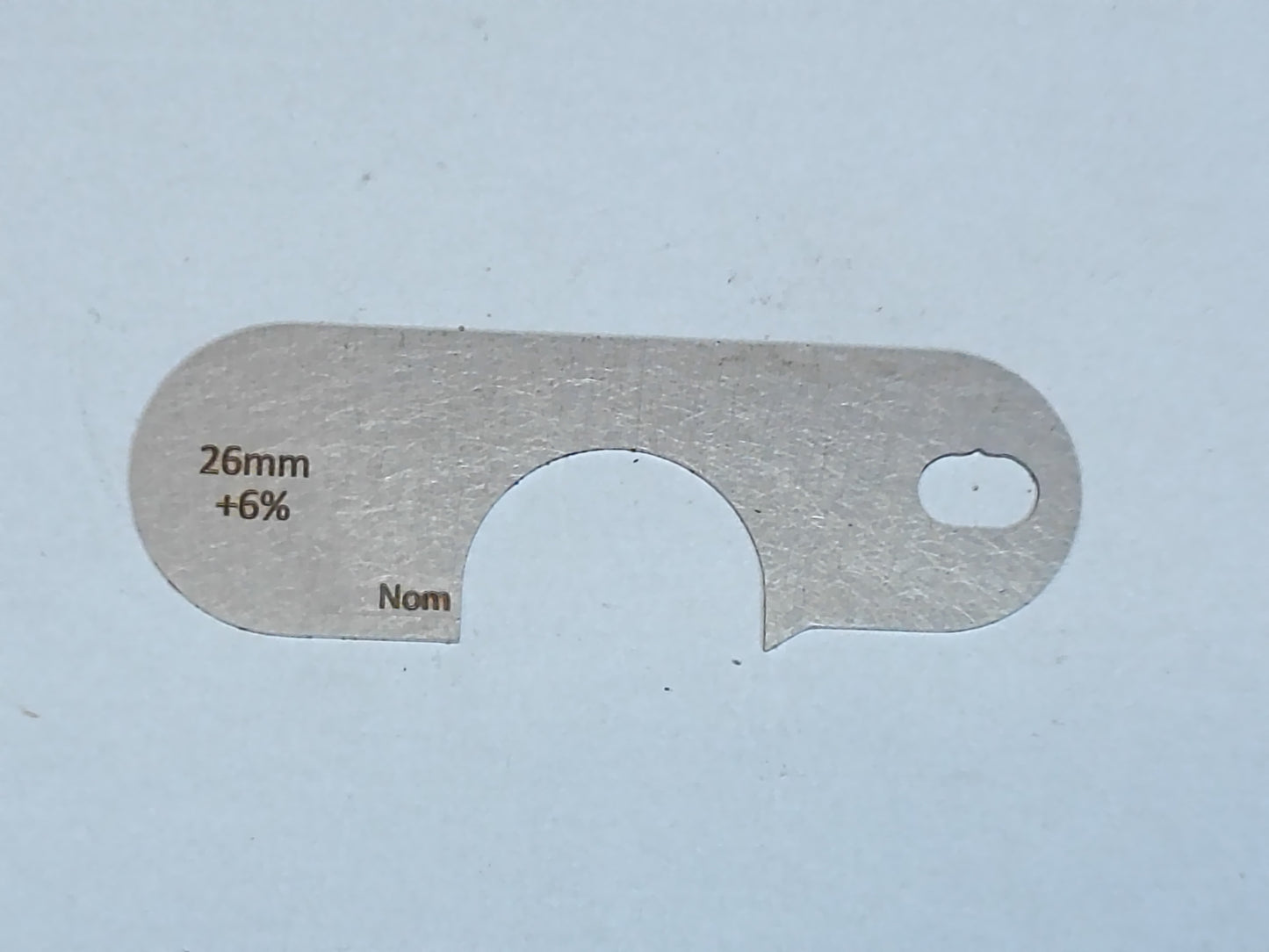 wire rope and sheave gauge  on a grey background