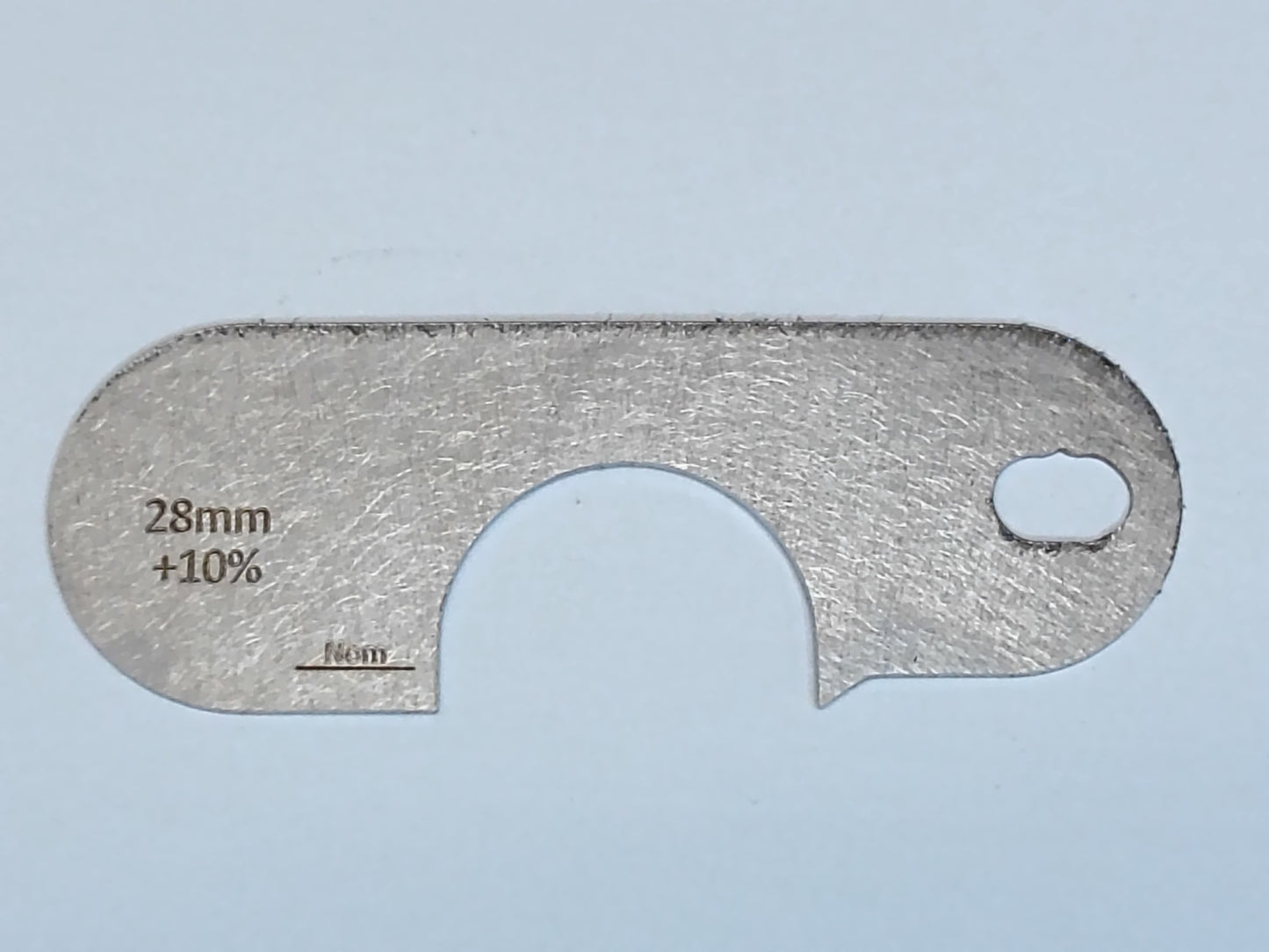 wire rope and sheave gauge  on a grey background