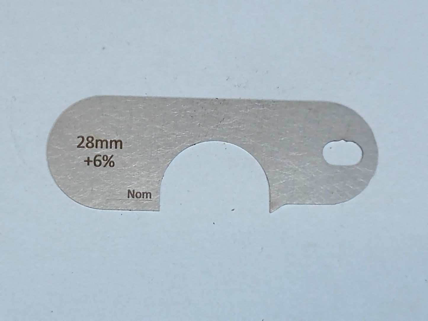 wire rope and sheave gauge  on a grey background