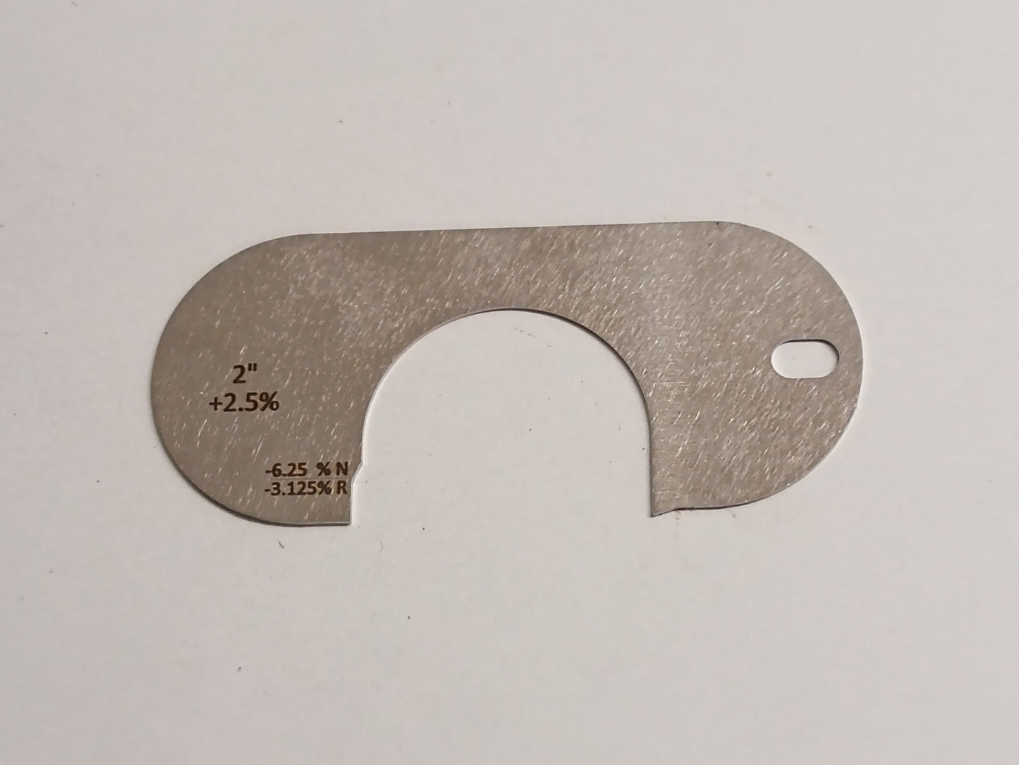 wire rope and sheave gauge  on a grey background