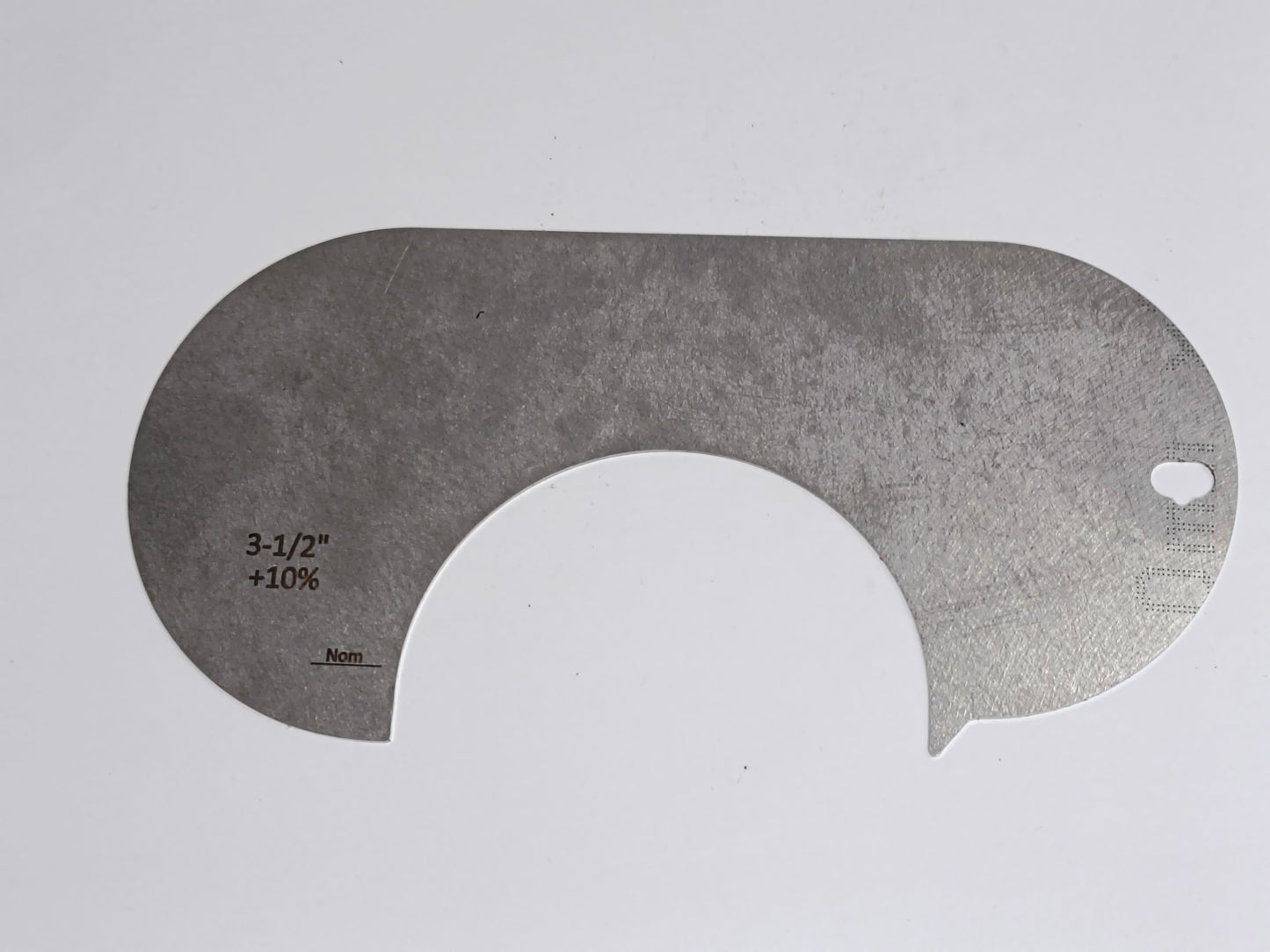 wire rope and sheave gauge  on a grey background