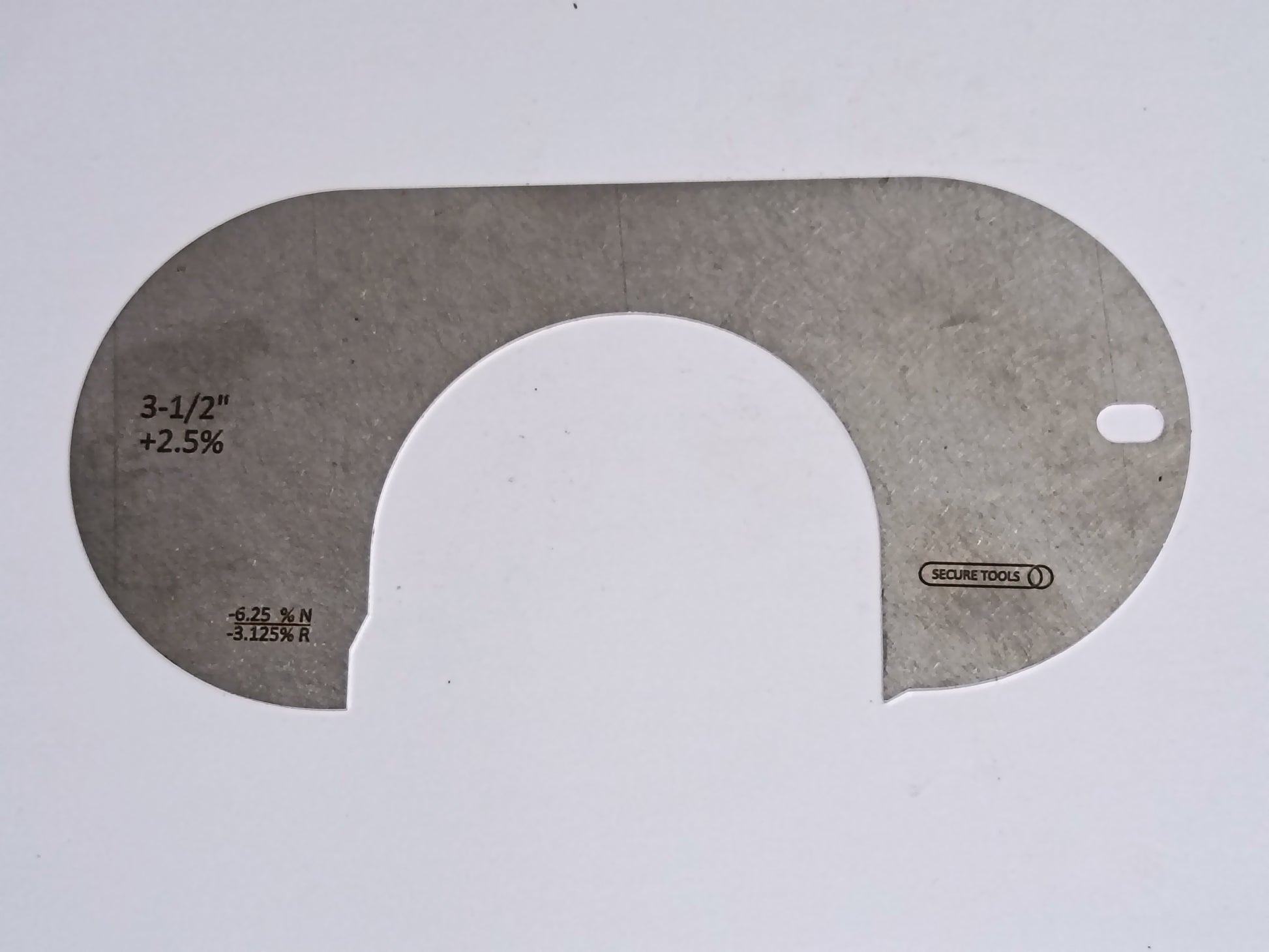 wire rope and sheave gauge  on a grey background