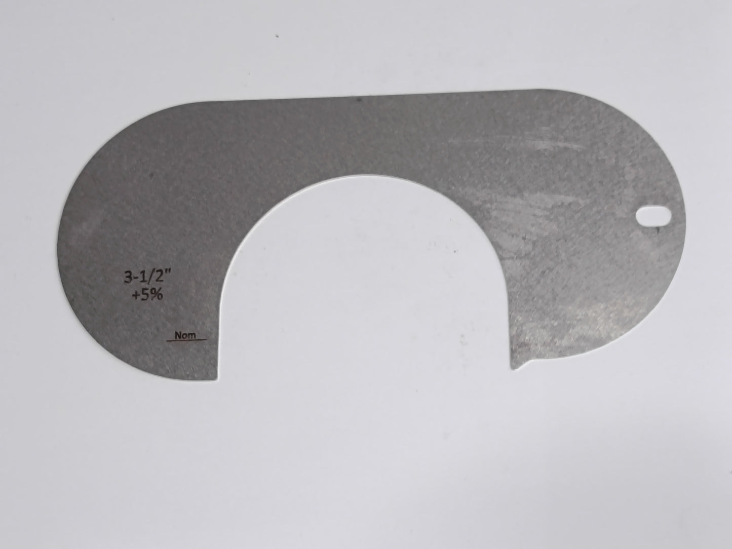 wire rope and sheave gauge  on a grey background