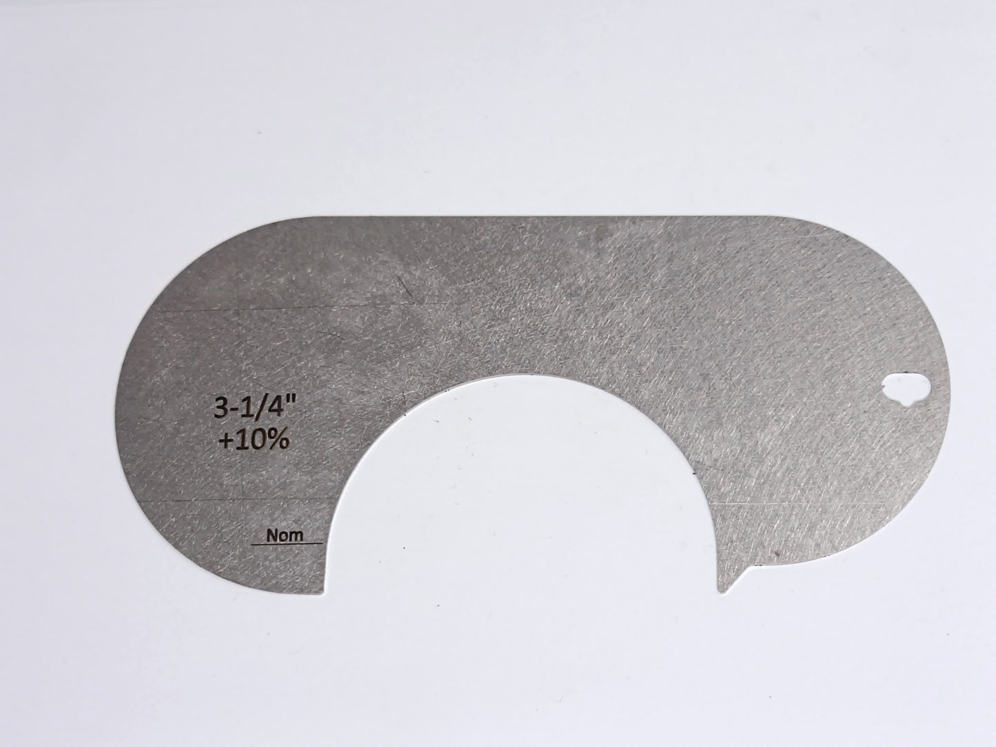 wire rope and sheave gauge  on a grey background