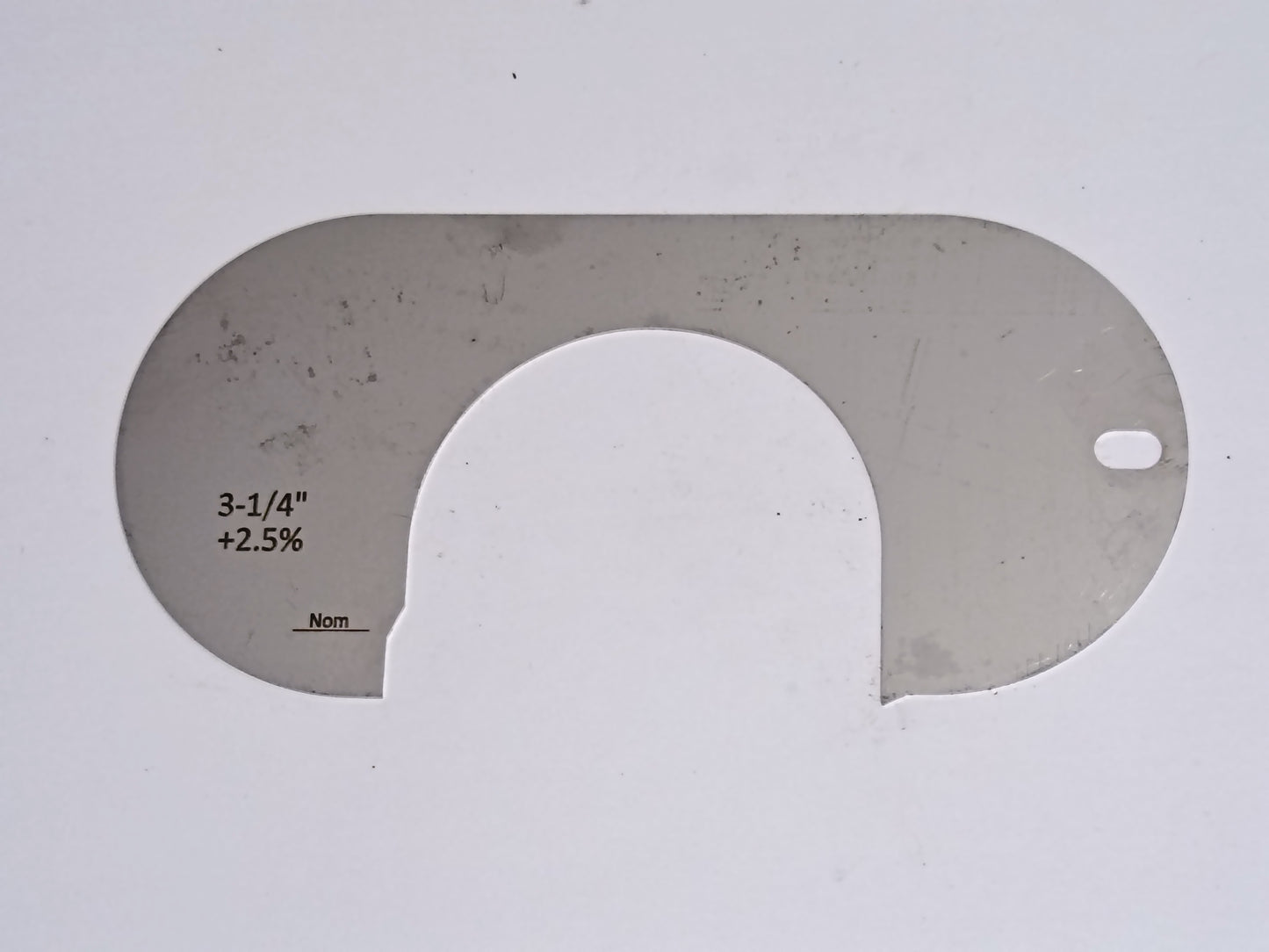 wire rope and sheave gauge  on a grey background