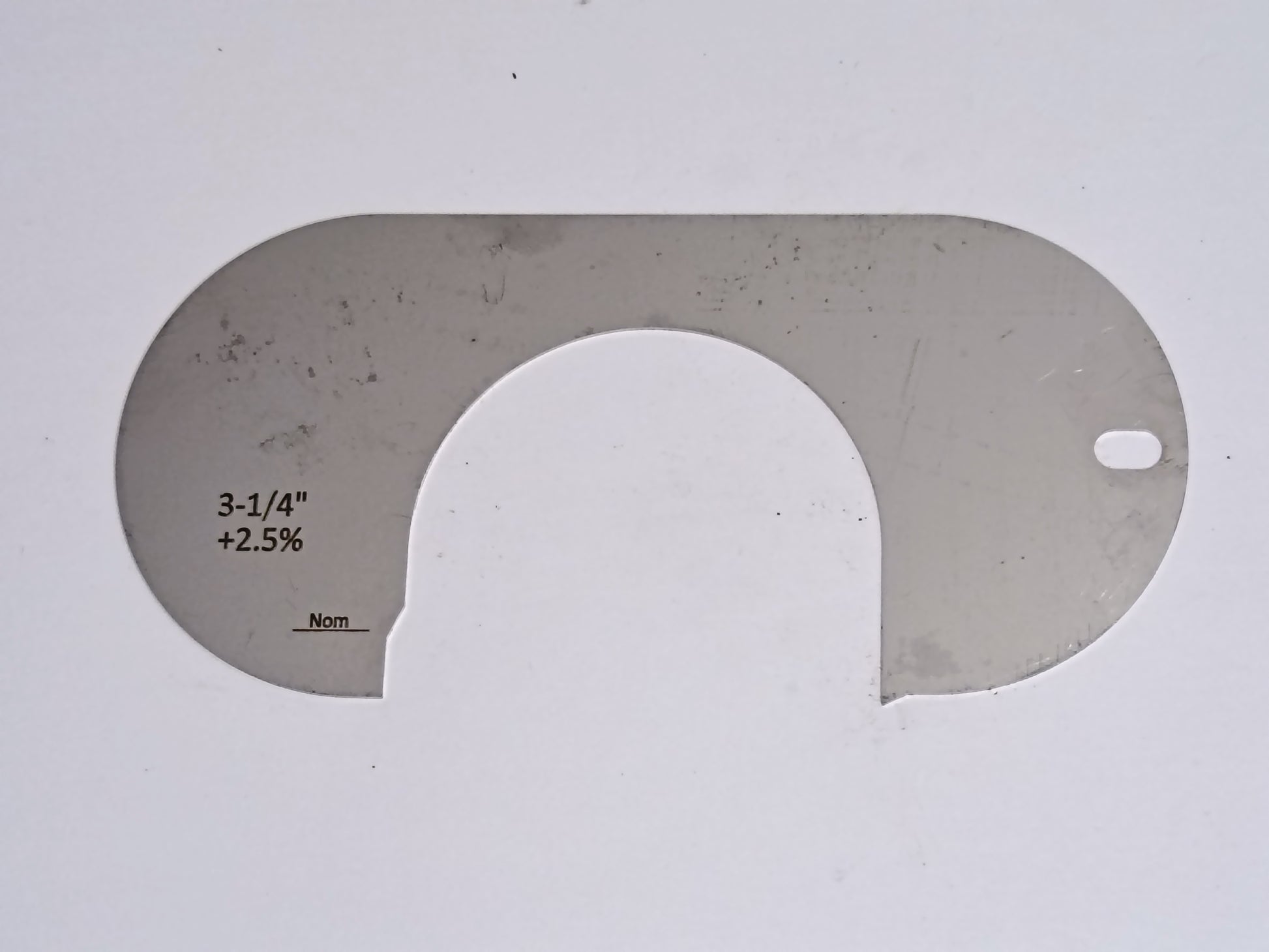 wire rope and sheave gauge  on a grey background