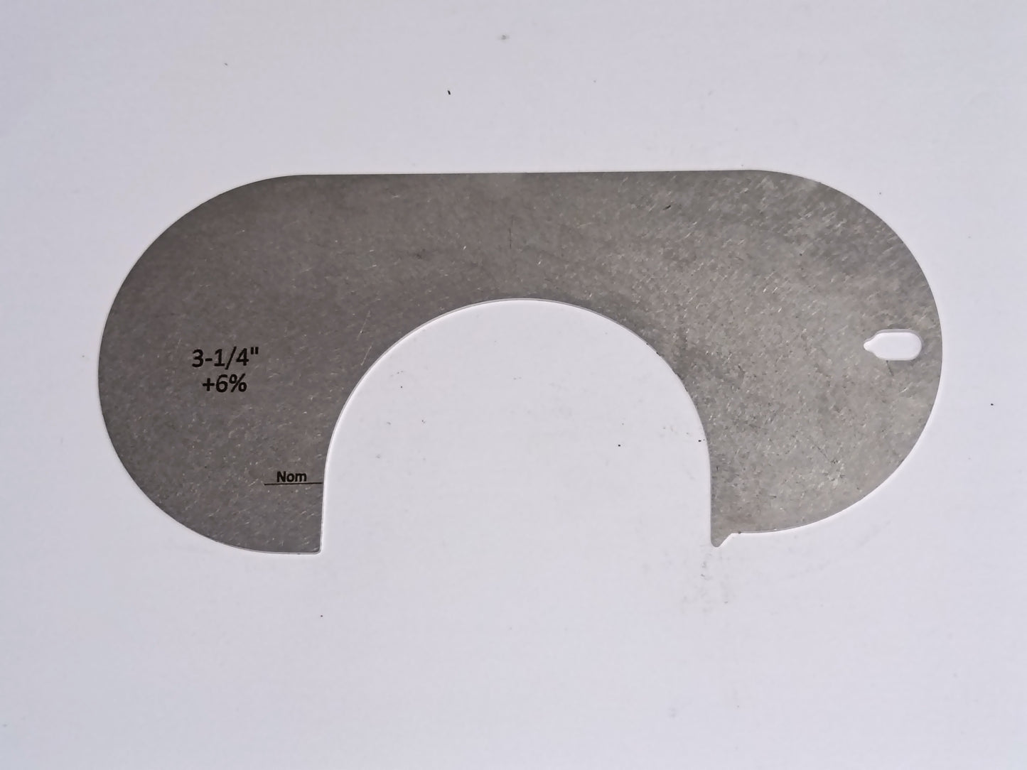 wire rope and sheave gauge  on a grey background