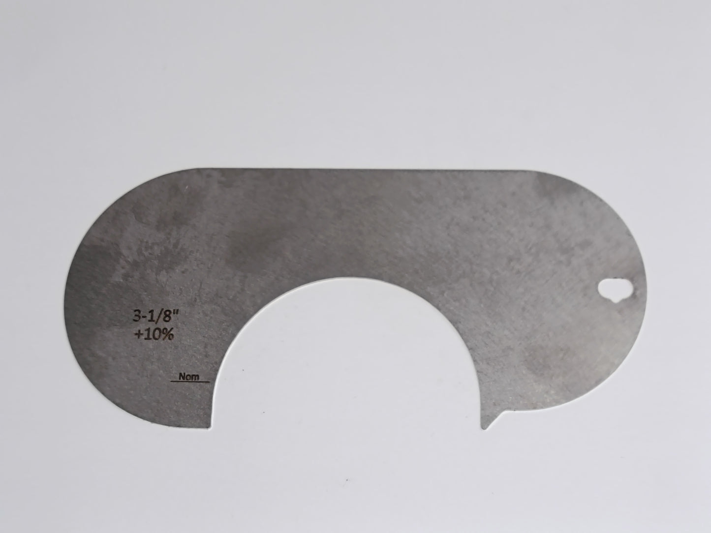 wire rope and sheave gauge  on a grey background
