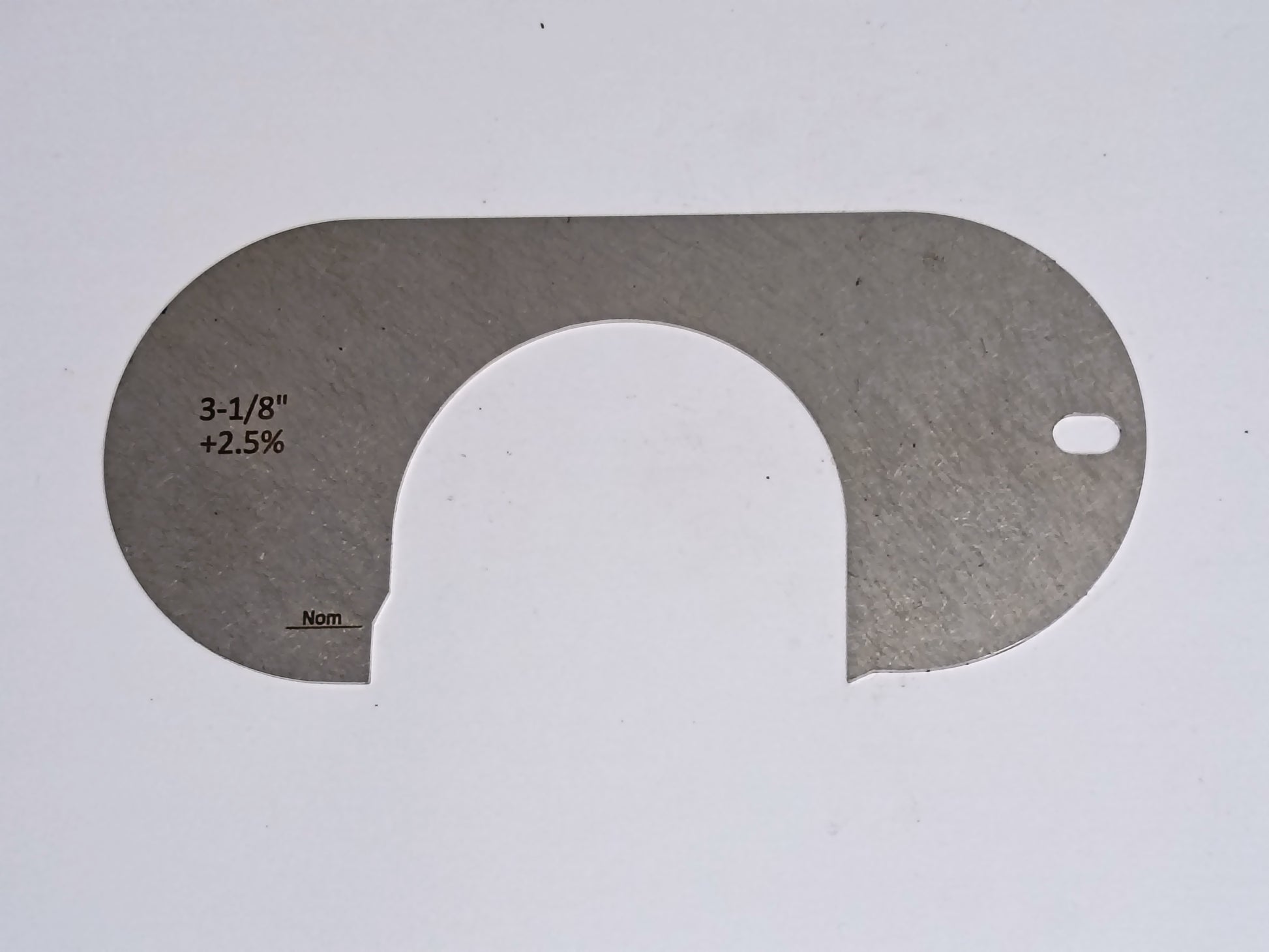 wire rope and sheave gauge  on a grey background