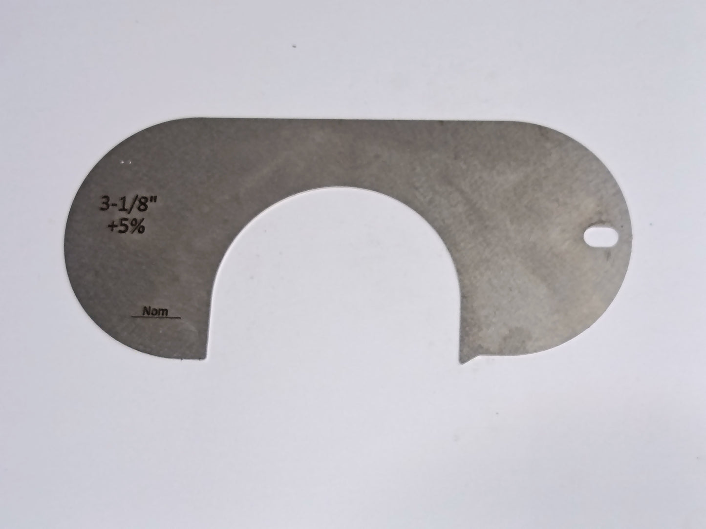 wire rope and sheave gauge  on a grey background