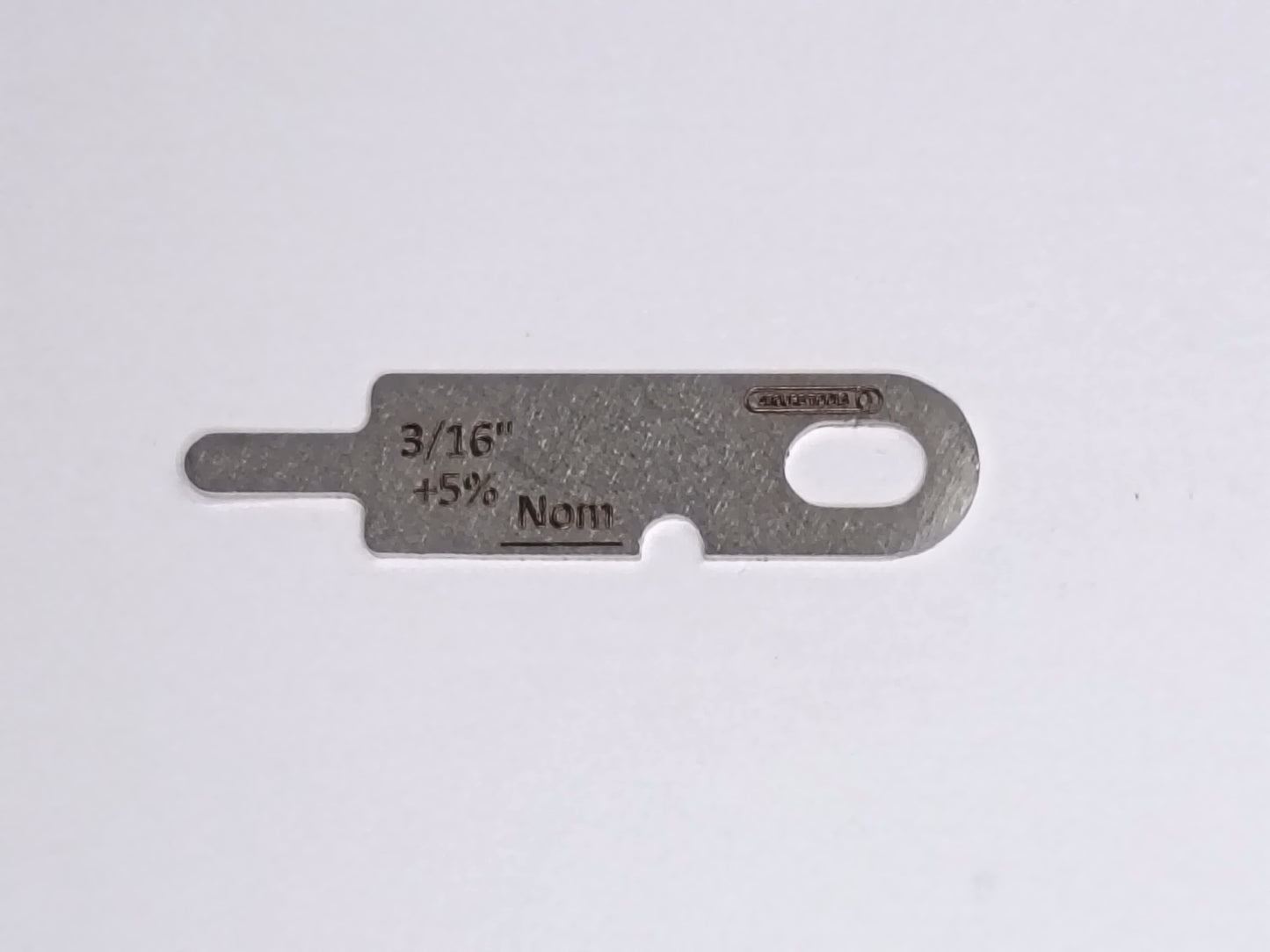 wire rope and sheave gauge  on a grey background