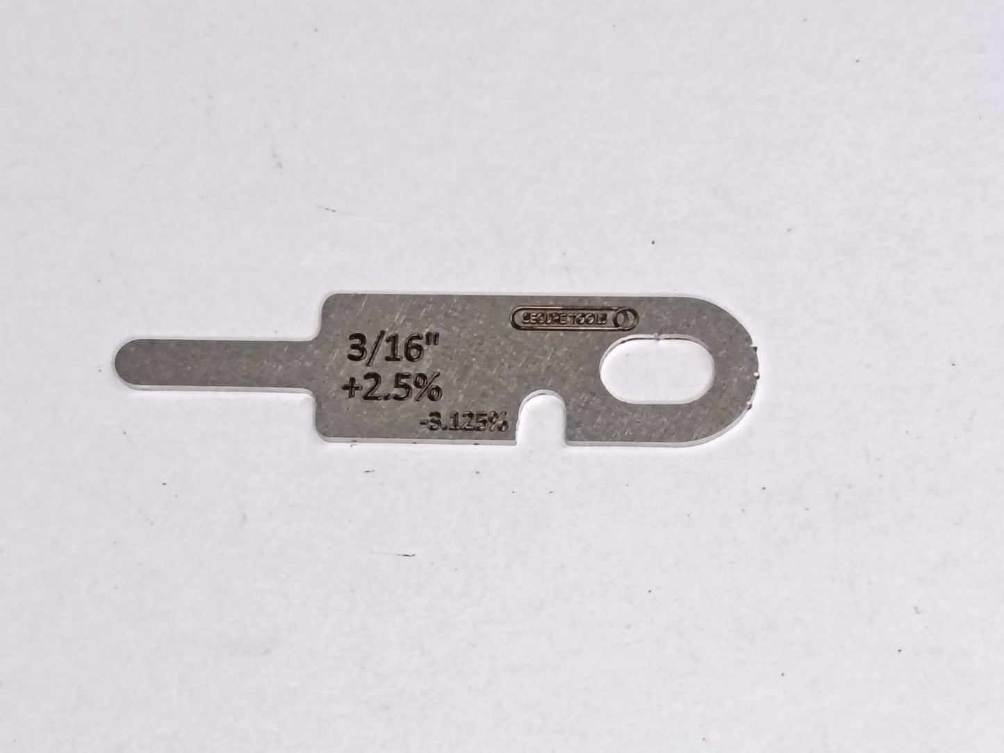 wire rope and sheave gauge  on a grey background
