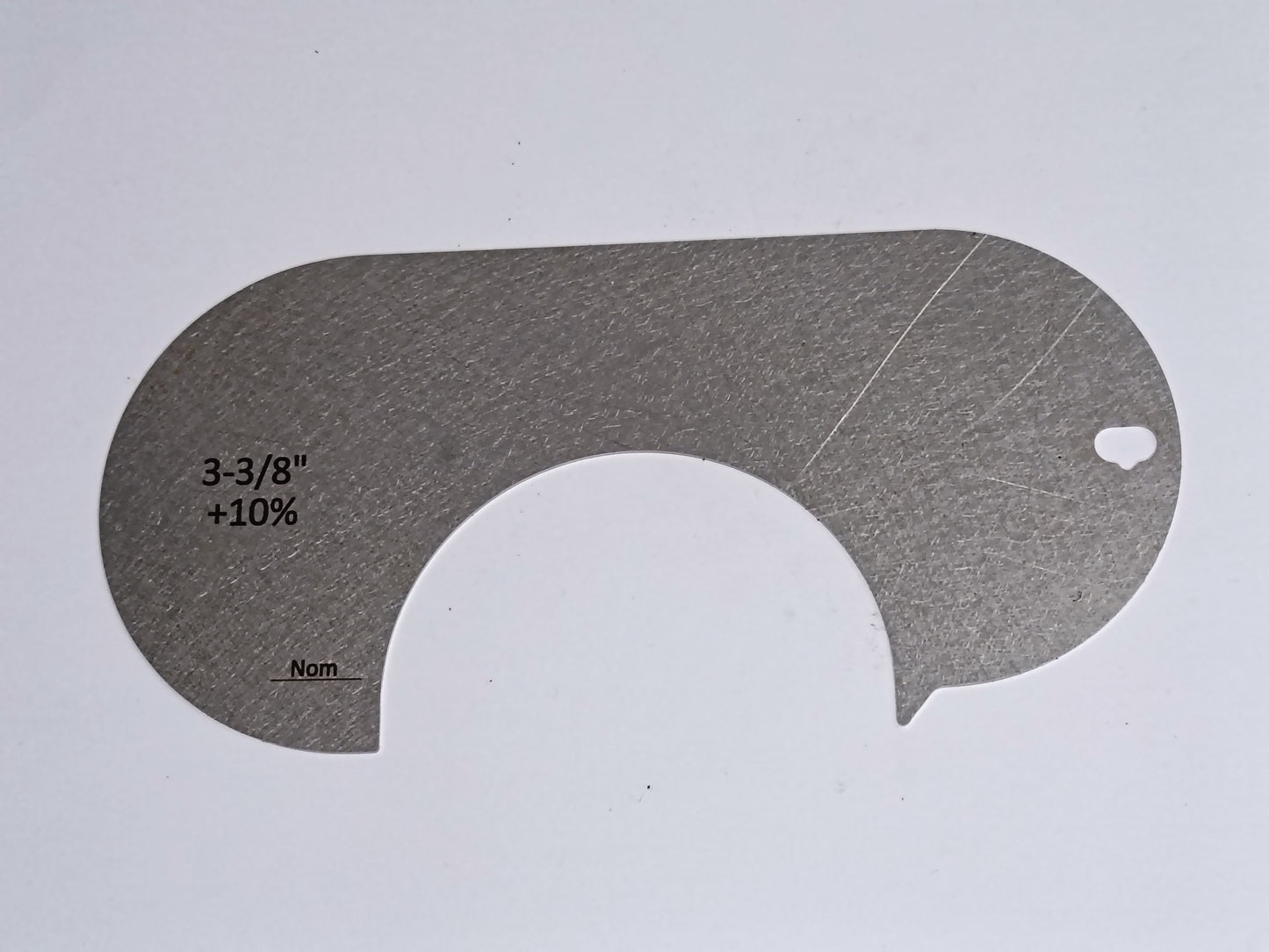 wire rope and sheave gauge  on a grey background