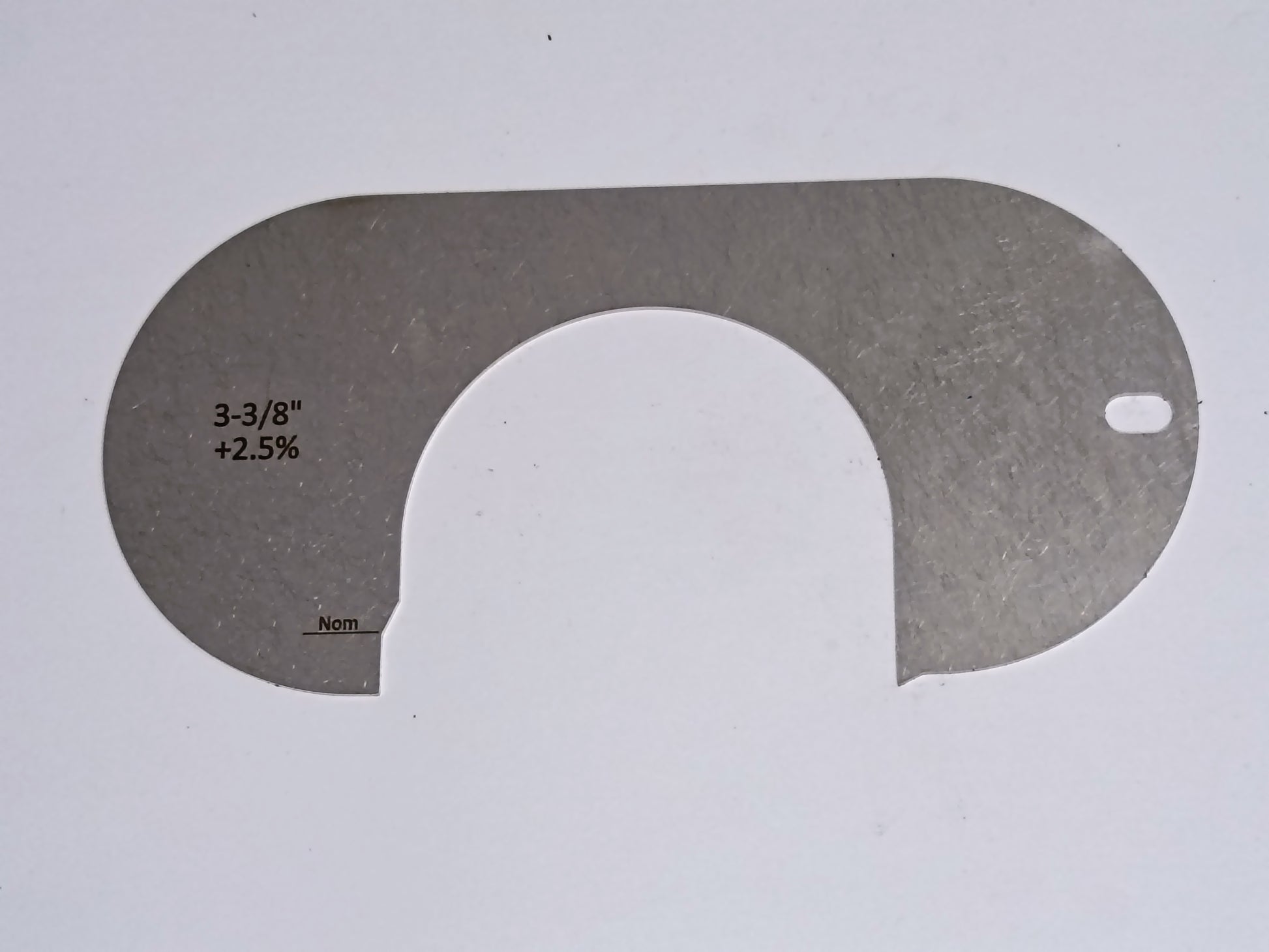 wire rope and sheave gauge  on a grey background