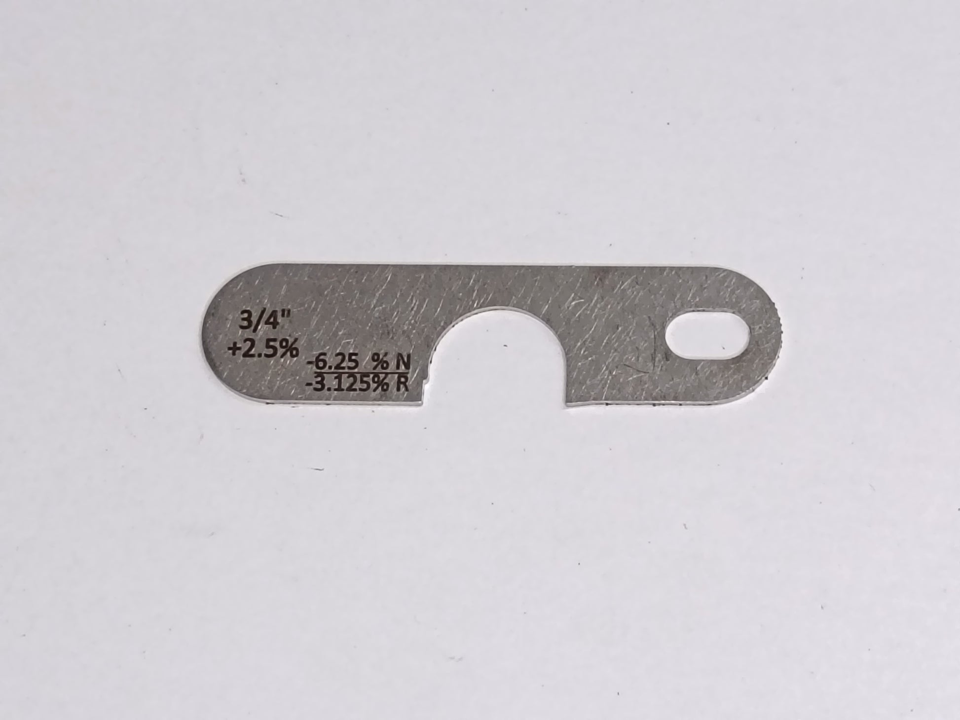 wire rope and sheave gauge  on a grey background