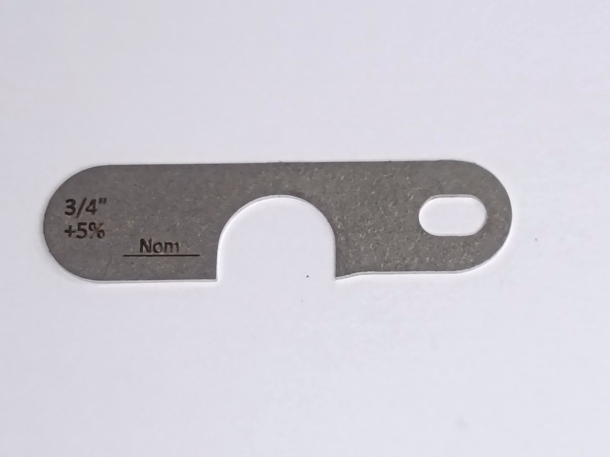 wire rope and sheave gauge  on a grey background