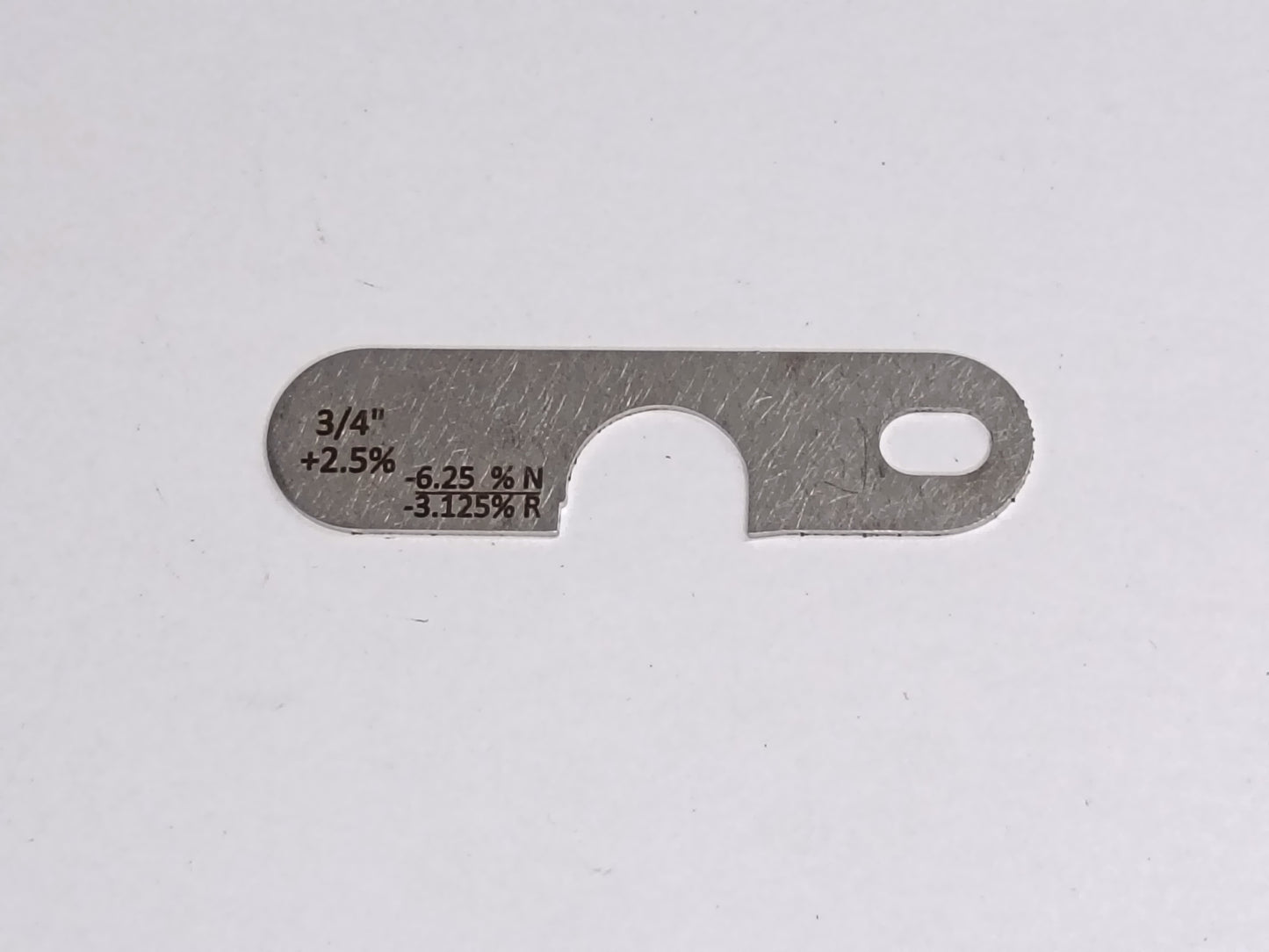 wire rope and sheave gauge  on a grey background