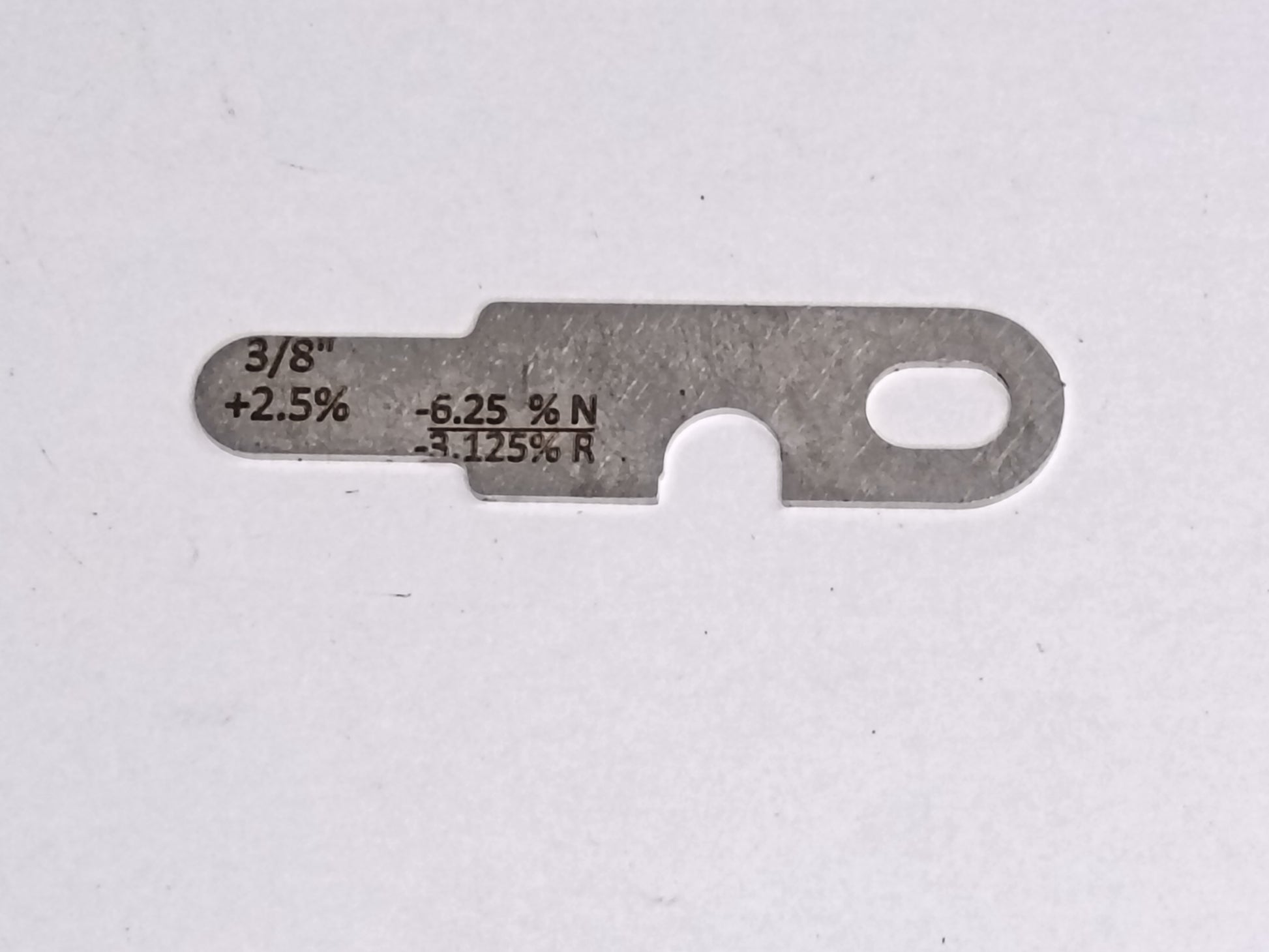 wire rope and sheave gauge  on a grey background