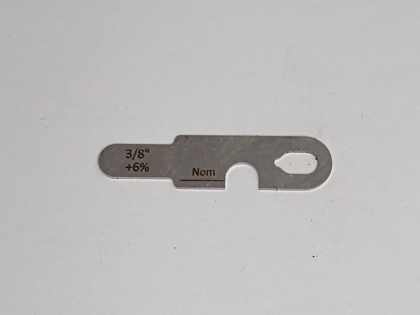 wire rope and sheave gauge  on a grey background
