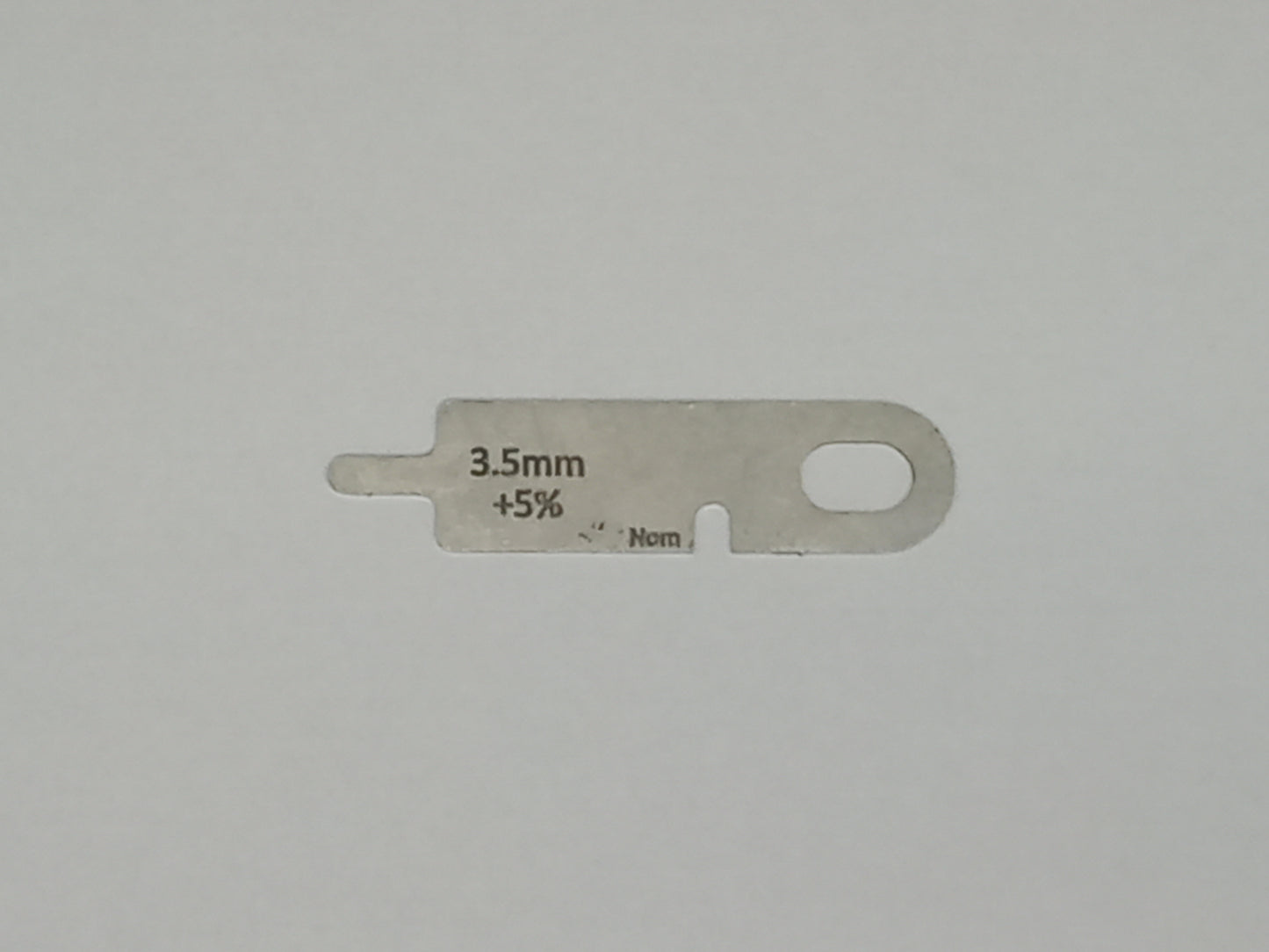 wire rope and sheave gauge  on a grey background