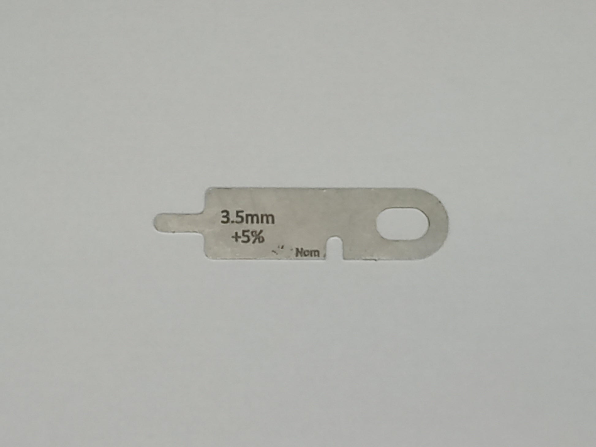 wire rope and sheave gauge  on a grey background