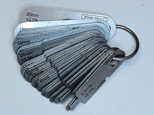 wire rope and sheave gauge  on a grey background