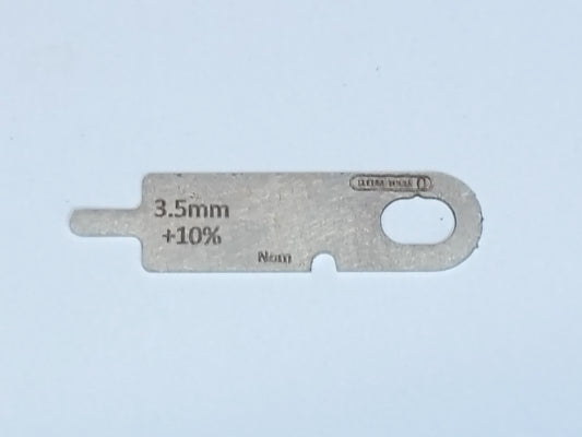 wire rope and sheave gauge  on a grey background
