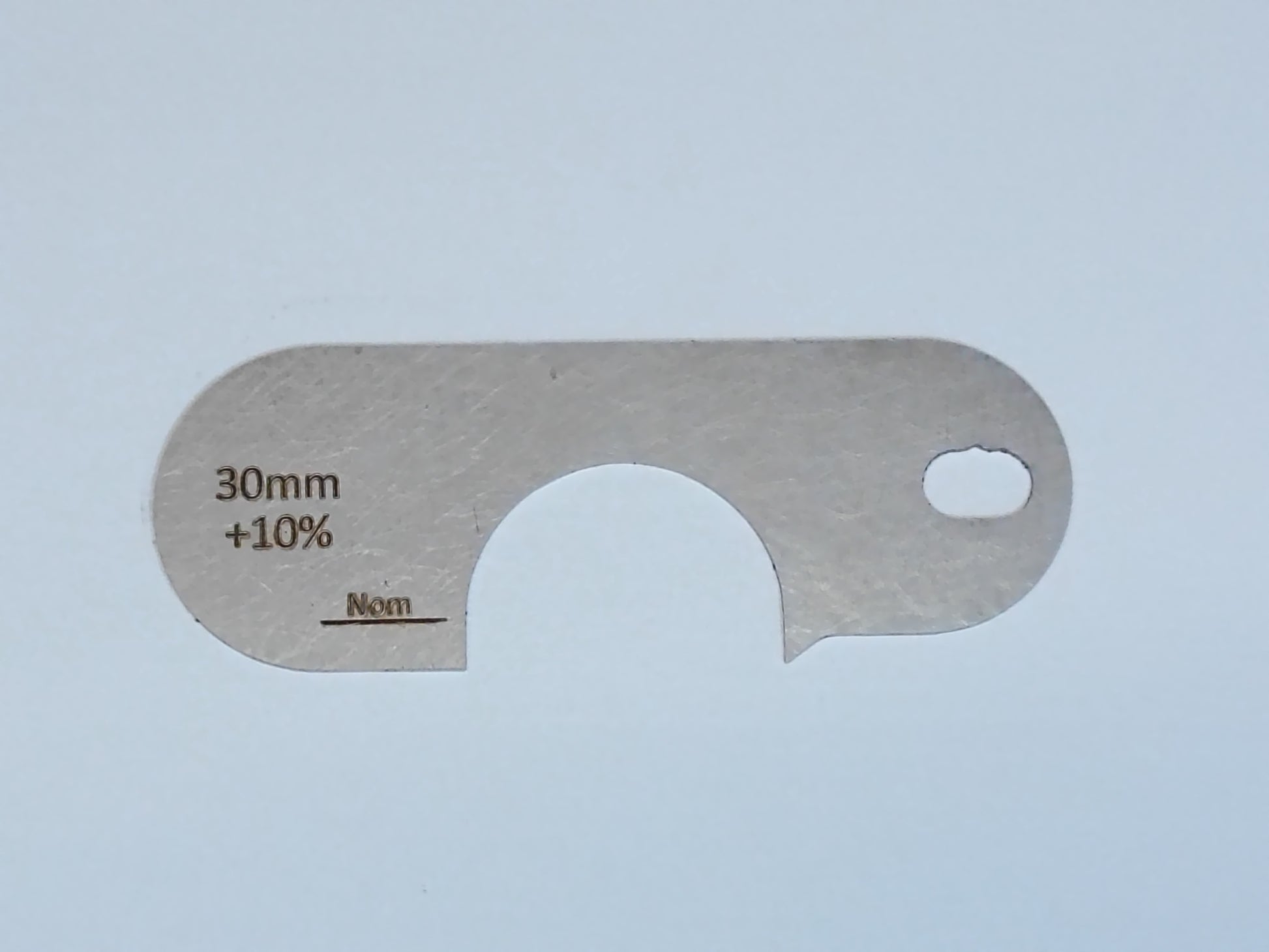 wire rope and sheave gauge  on a grey background