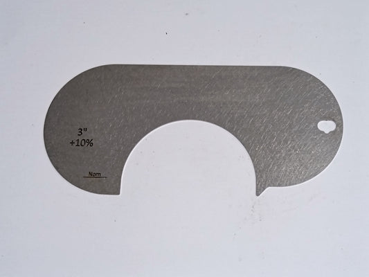 wire rope and sheave gauge  on a grey background