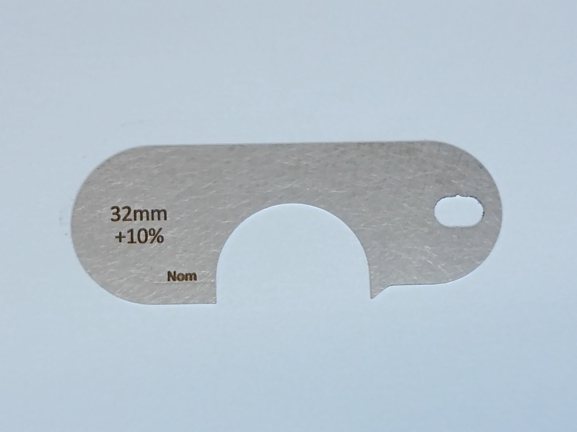 wire rope and sheave gauge  on a grey background