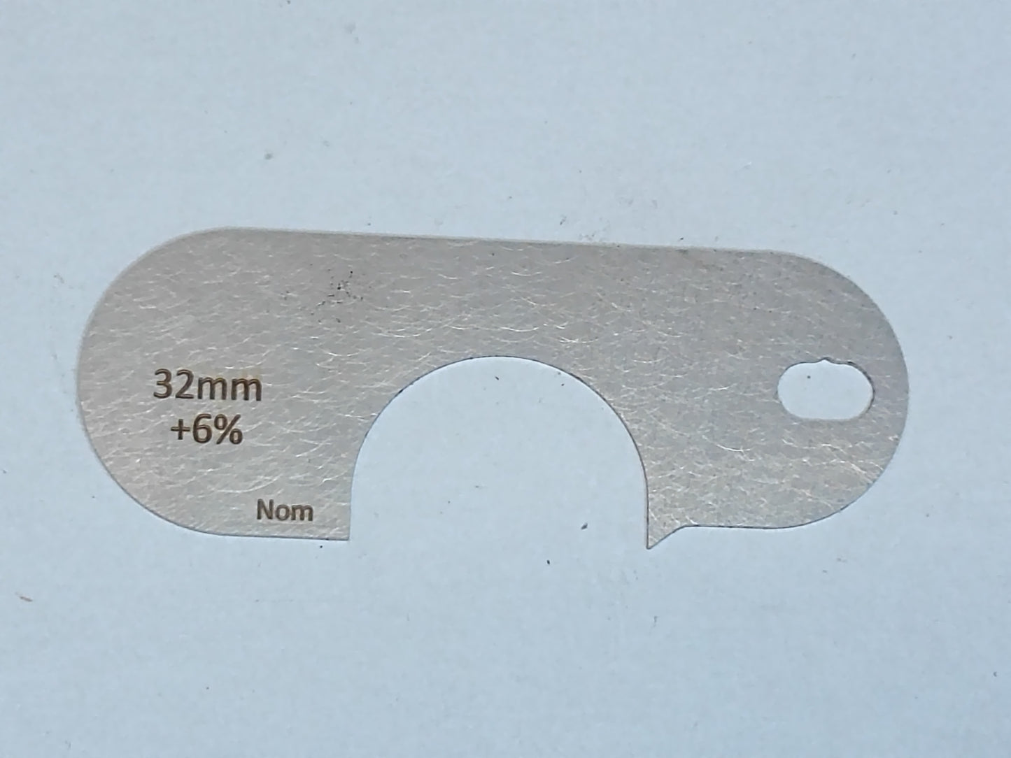wire rope and sheave gauge  on a grey background