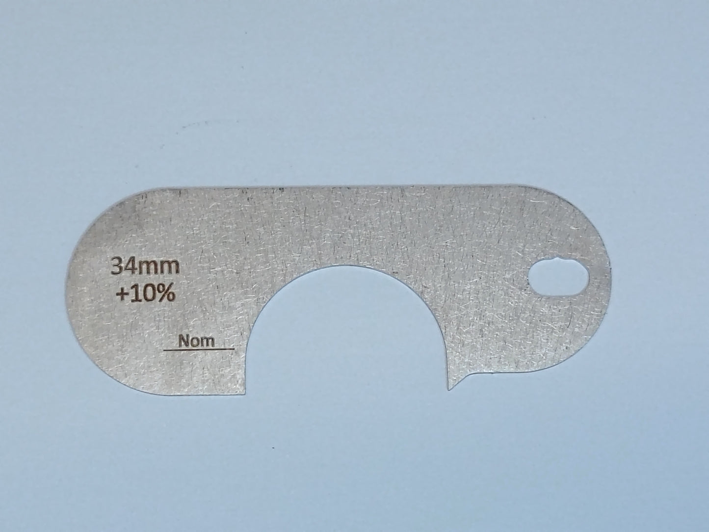 wire rope and sheave gauge  on a grey background