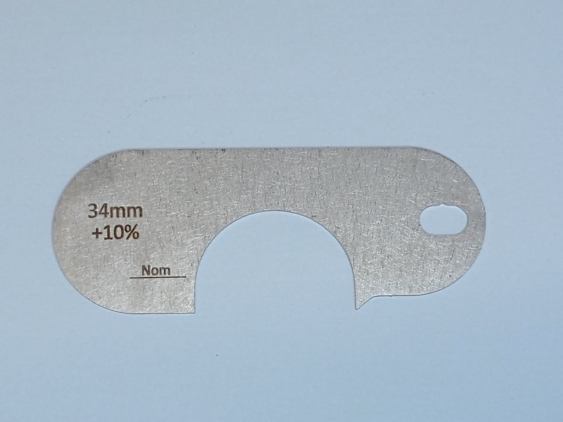 wire rope and sheave gauge  on a grey background