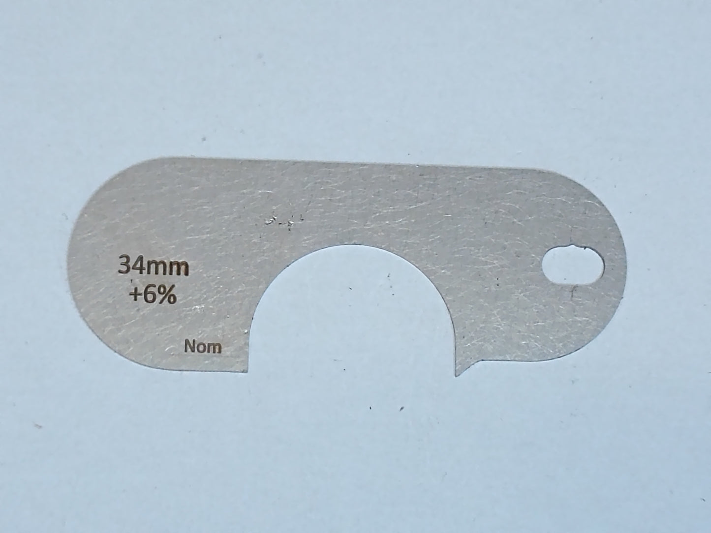 wire rope and sheave gauge  on a grey background