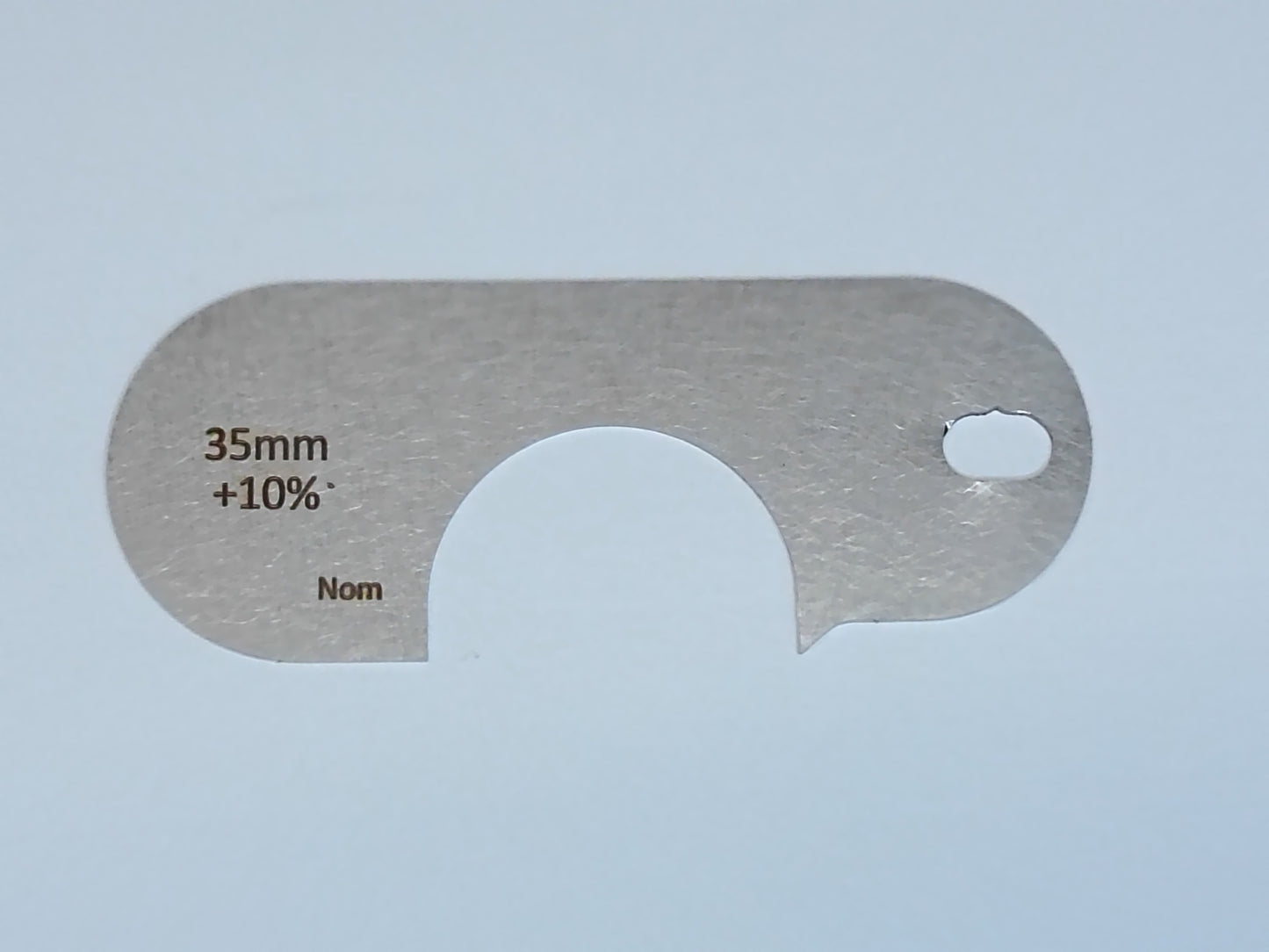 wire rope and sheave gauge  on a grey background