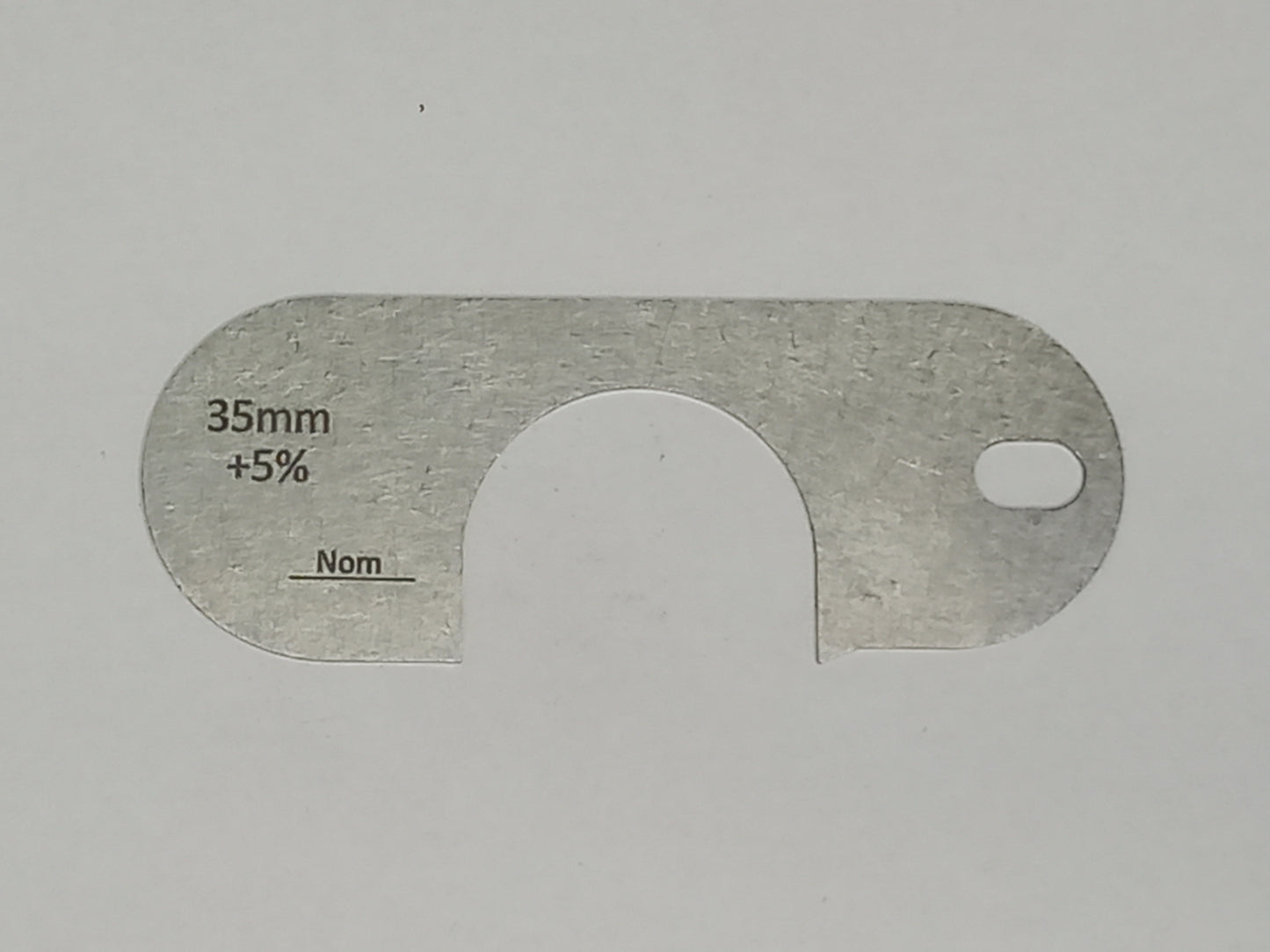 wire rope and sheave gauge  on a grey background