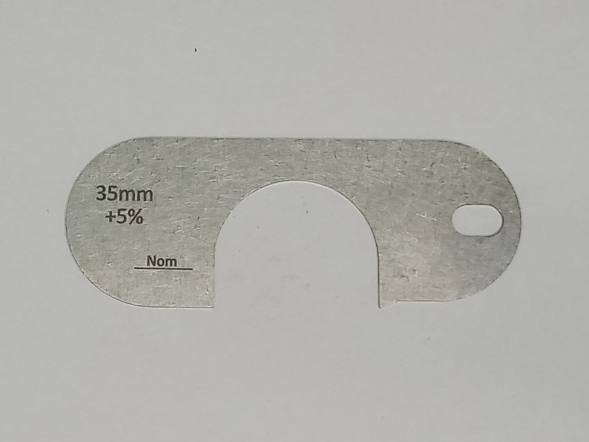 wire rope and sheave gauge  on a grey background